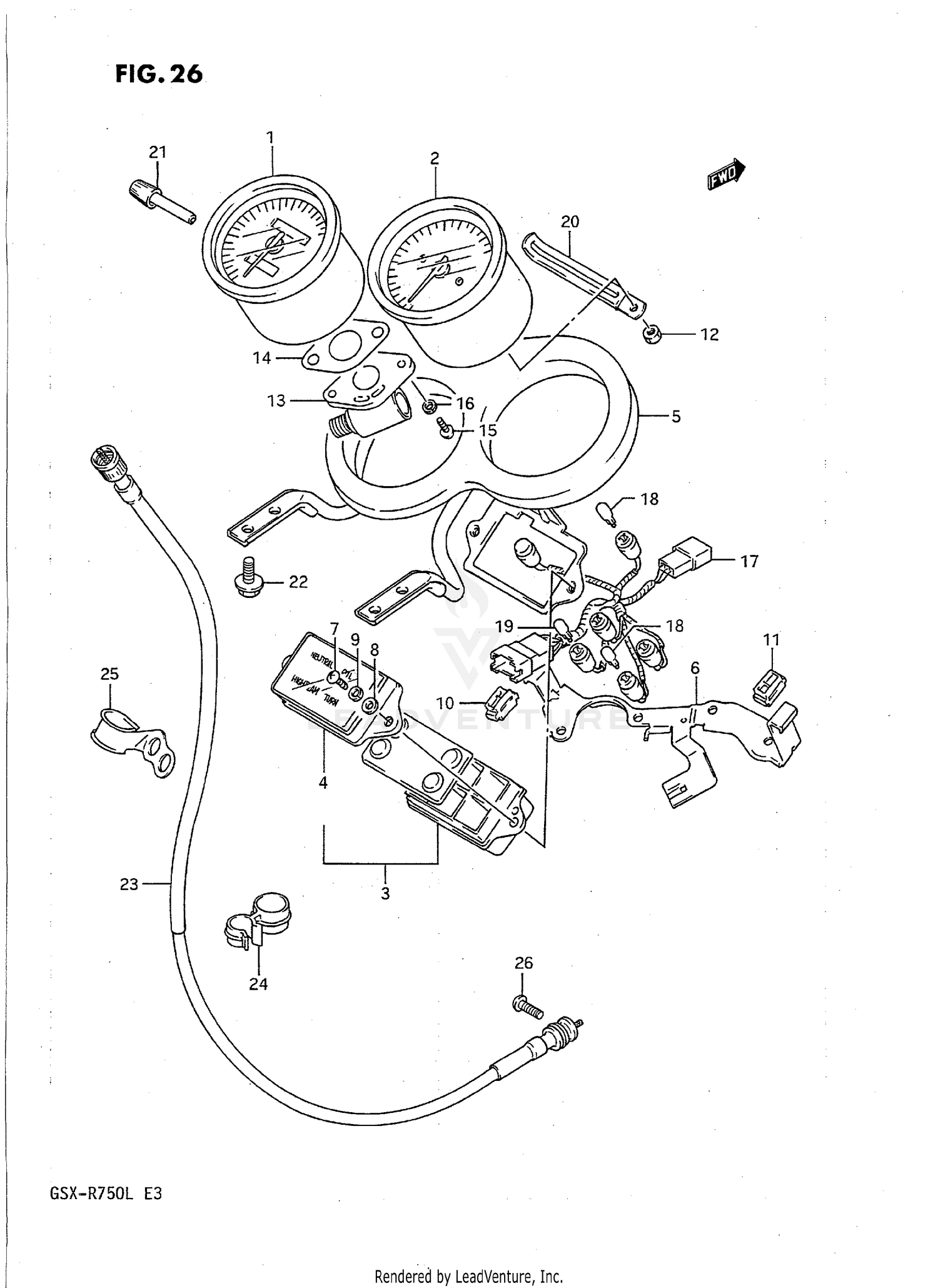 SPEEDOMETER (MODEL J/K)
