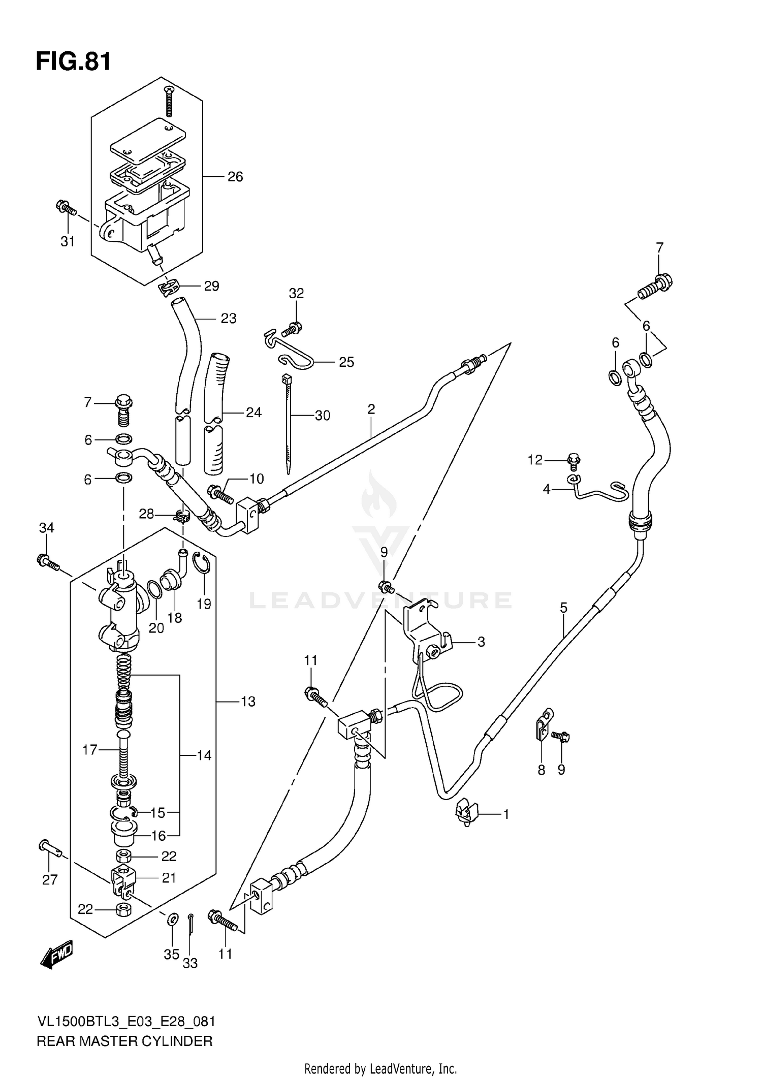 REAR MASTER CYLINDER