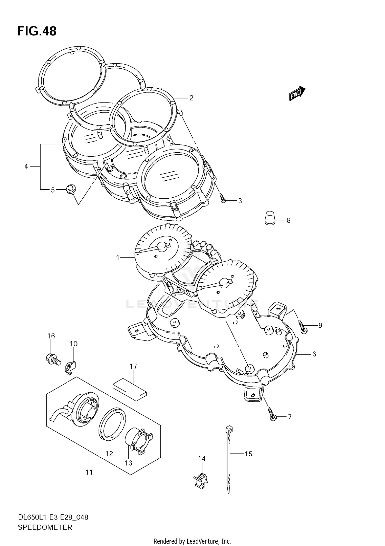 SPEEDOMETER (DL650A L1 E28)