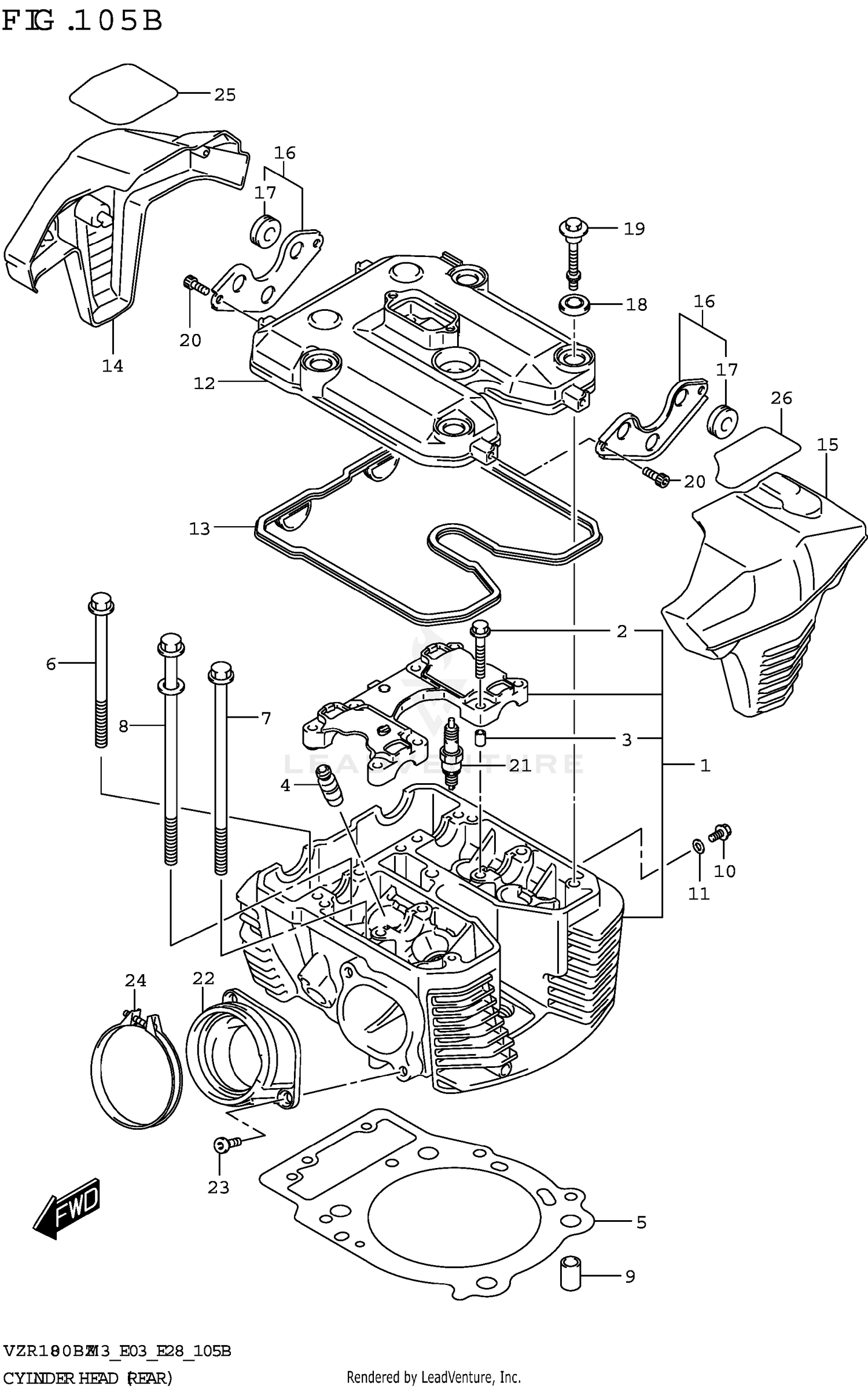 CYLINDER HEAD (REAR)