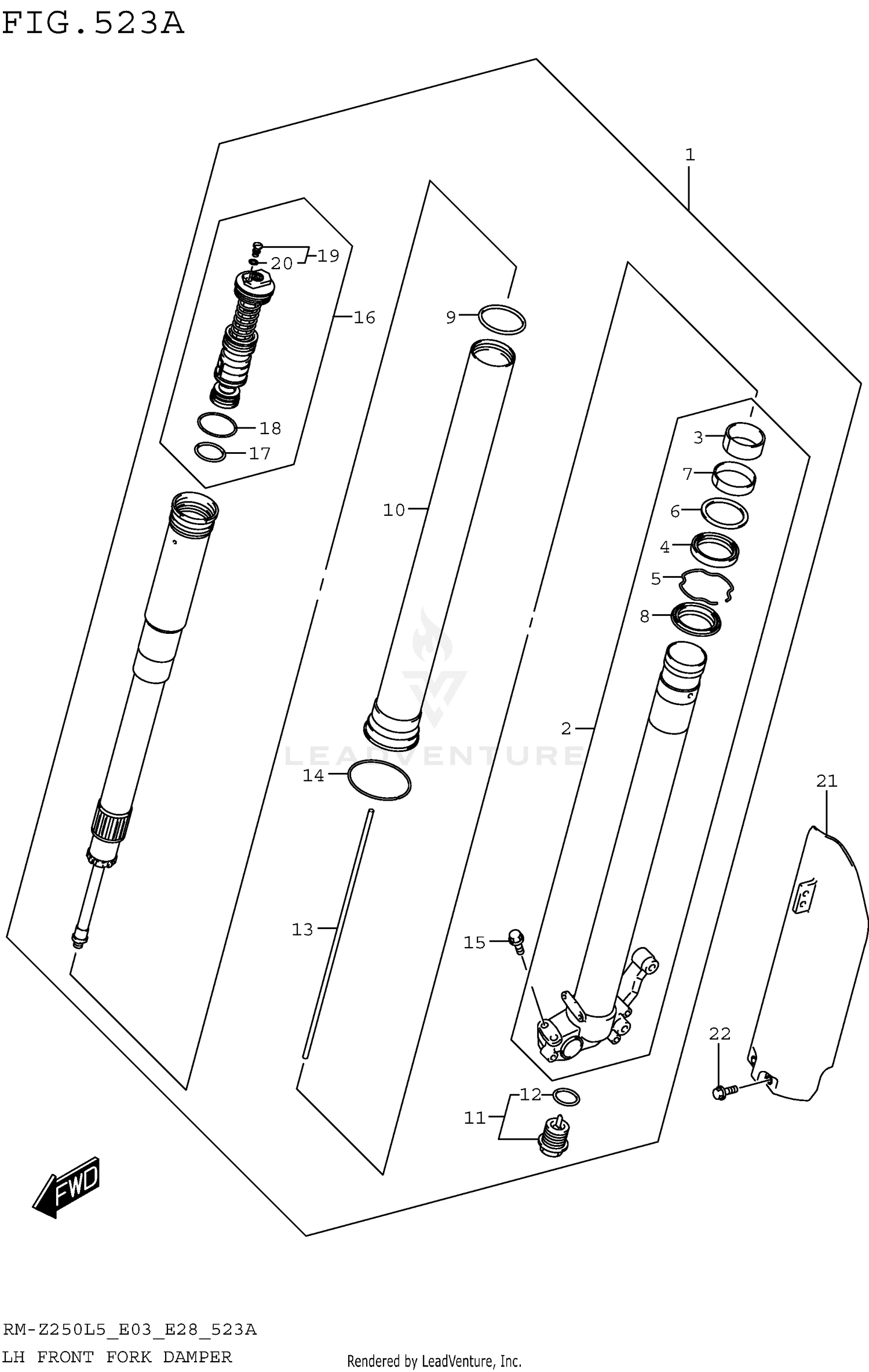 LH FRONT FORK DAMPER