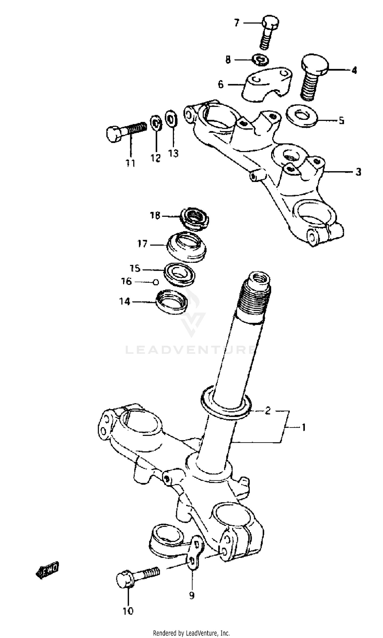 STEERING STEM (MODEL G/H/J)