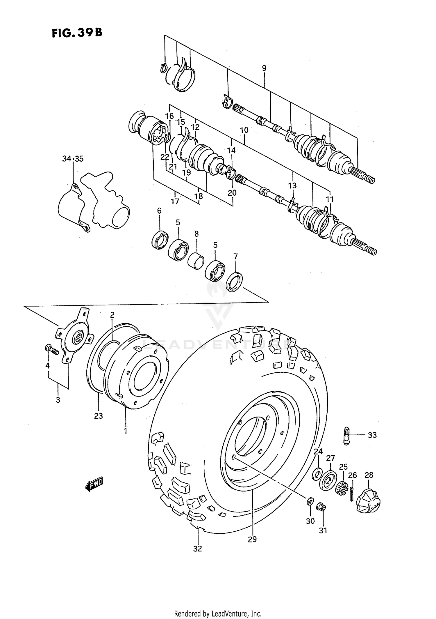 FRONT WHEEL (MODEL P/R/S)