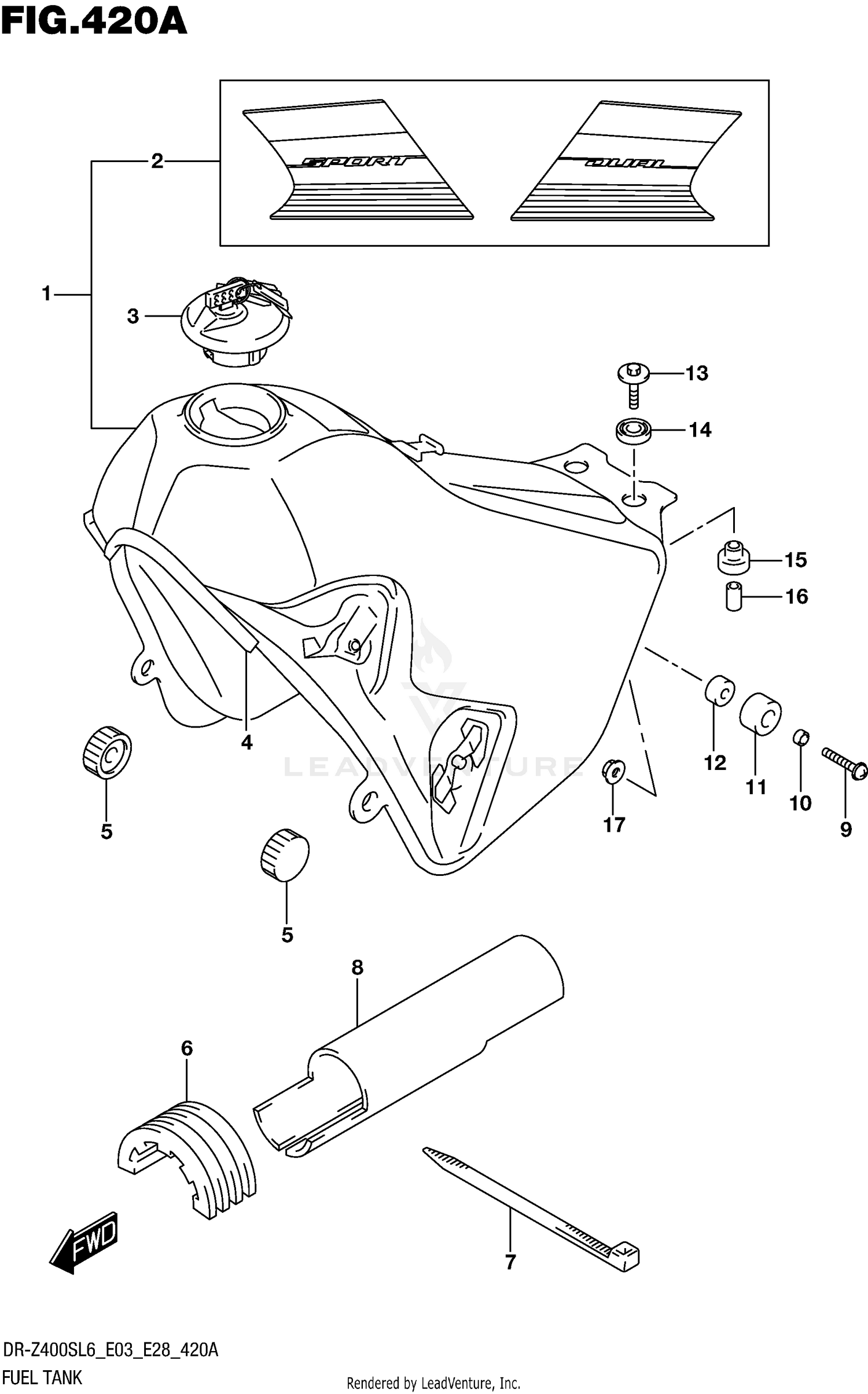 FUEL TANK (DR-Z400SL6 E03)