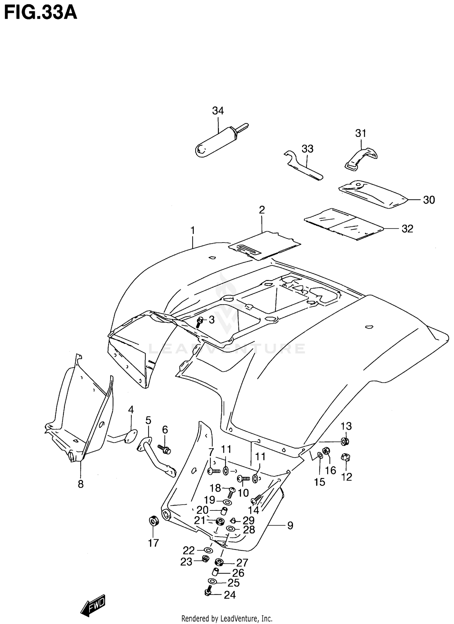 REAR FENDER (MODEL K1)