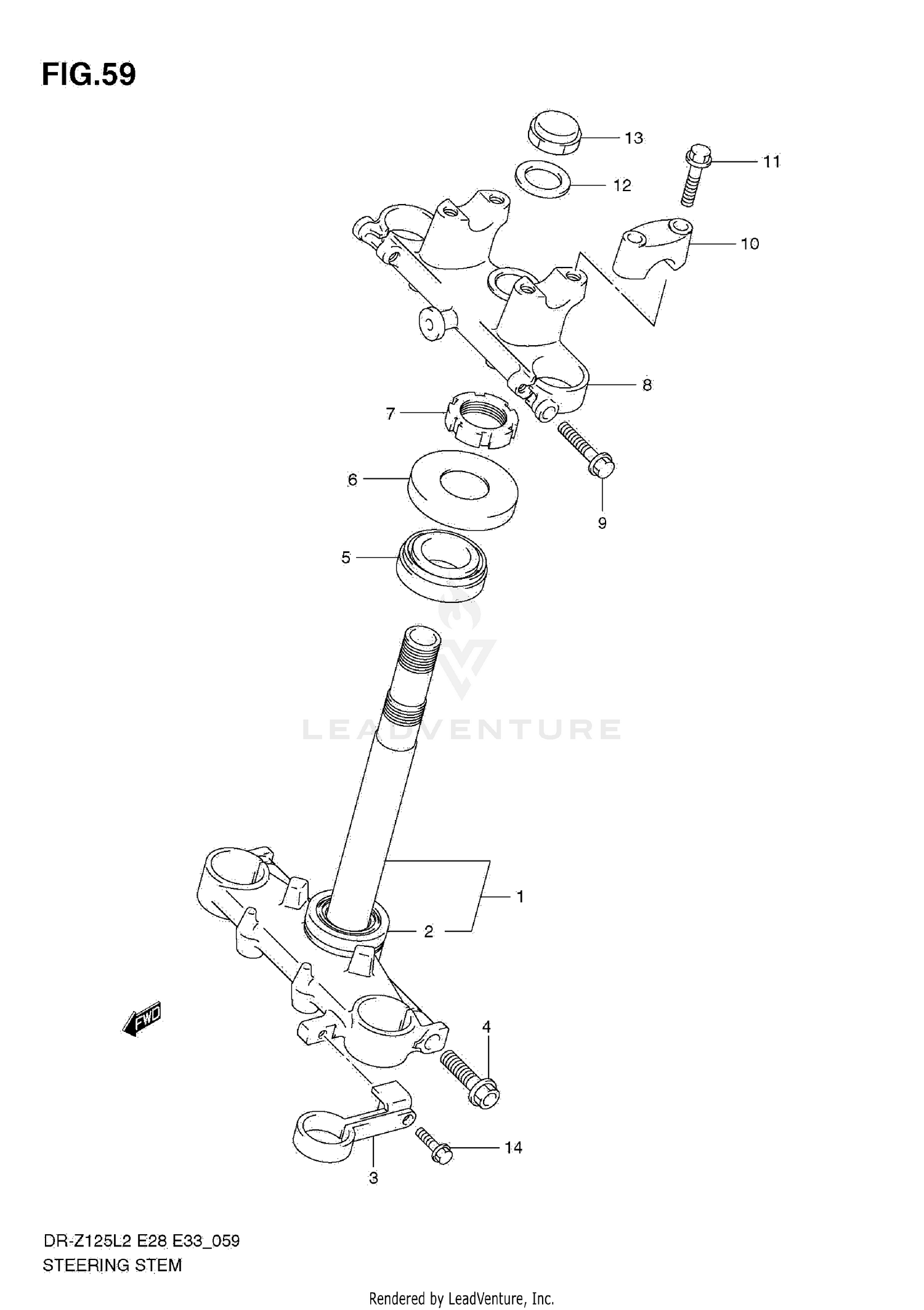 STEERING STEM (DR-Z125 E33)
