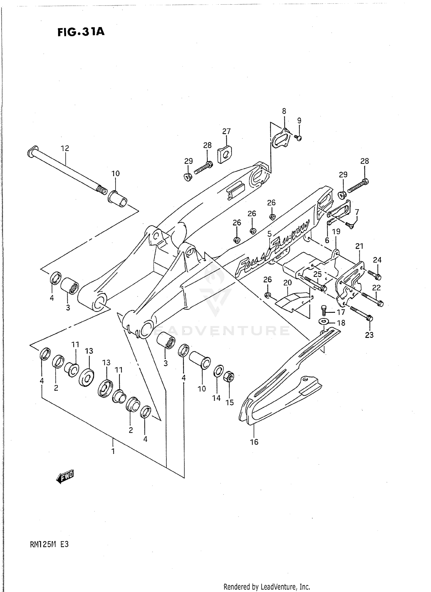 REAR SWINGING ARM (MODEL L)