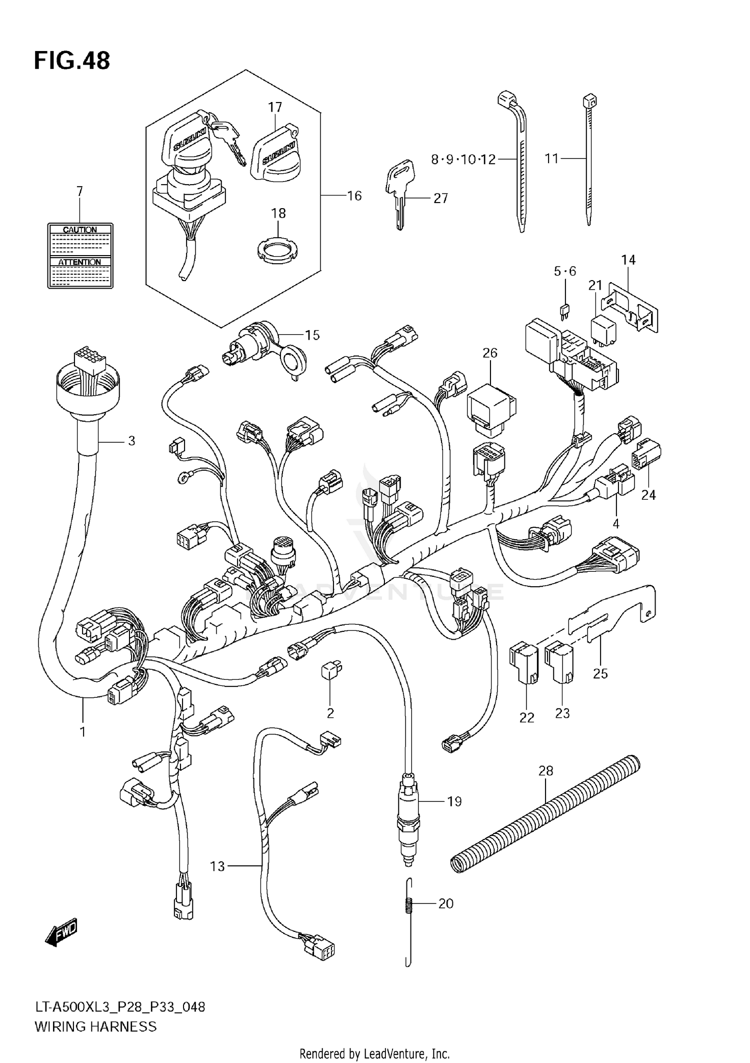 WIRING HARNESS (LT-A500XZL3 E28)