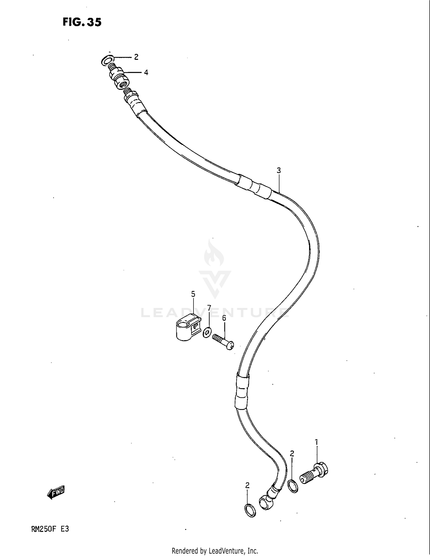 FRONT BRAKE HOSE (MODEL F)