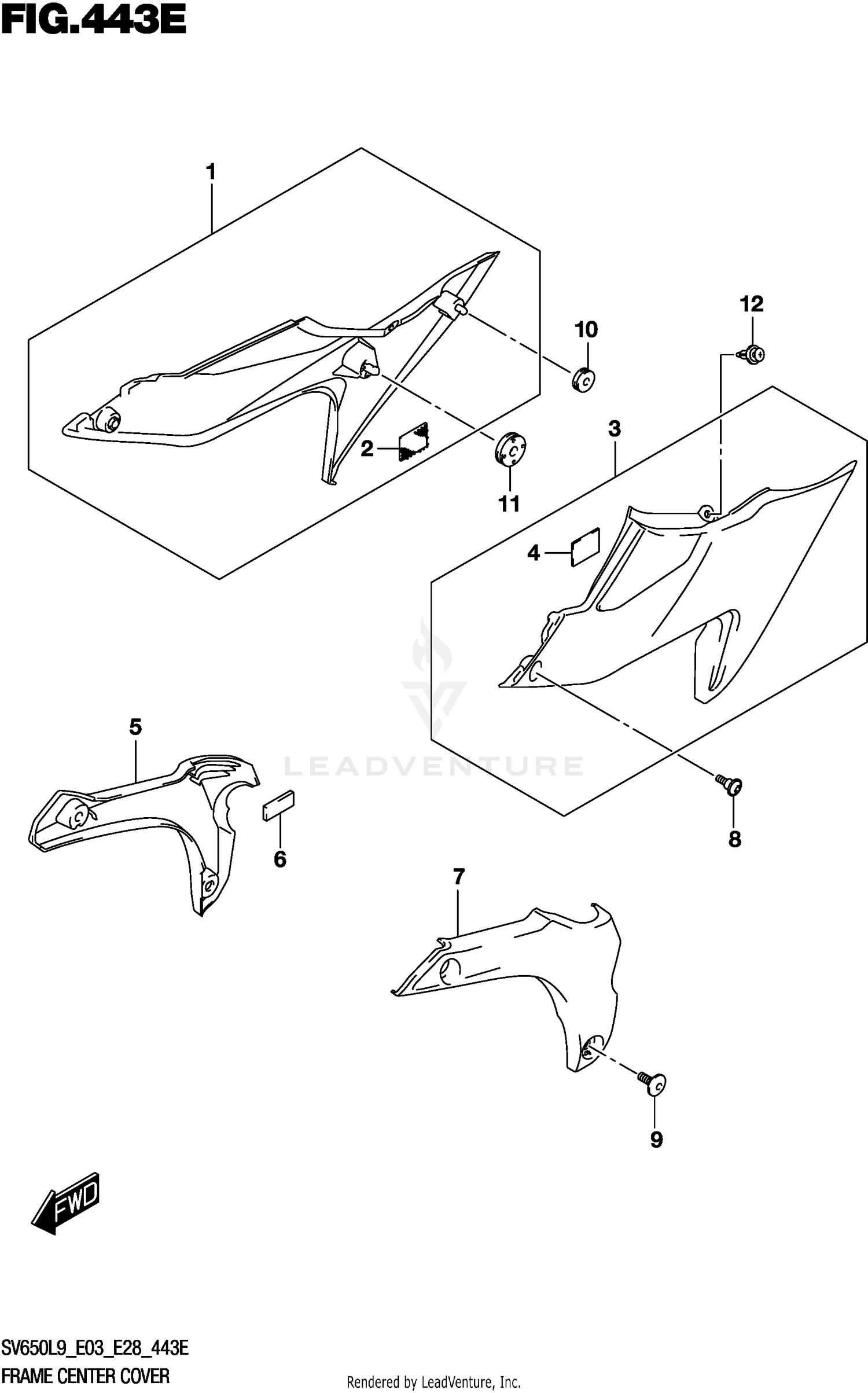 FRAME CENTER COVER (SV650XAL9 E28)