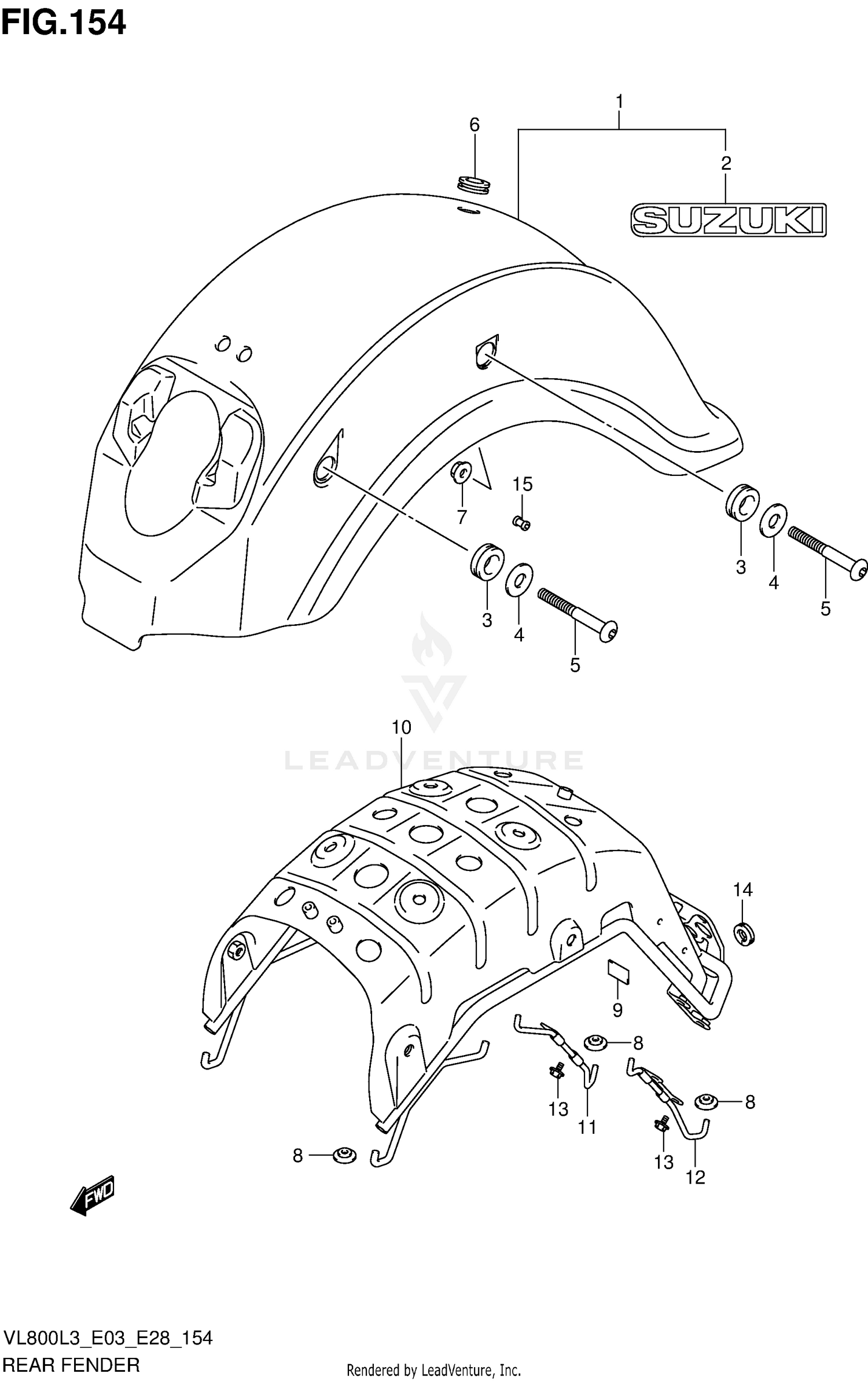 REAR FENDER (VL800L3 E28)