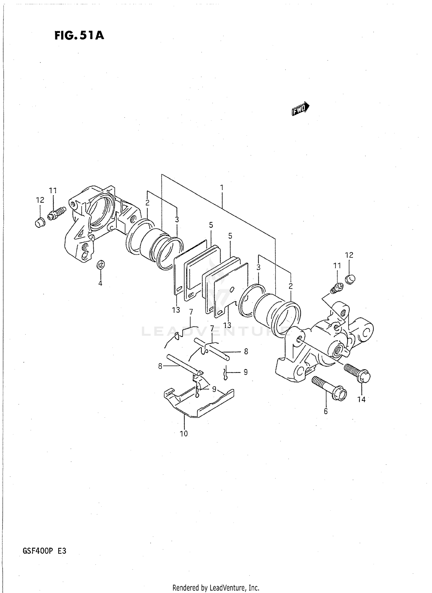 REAR CALIPER (MODEL P)