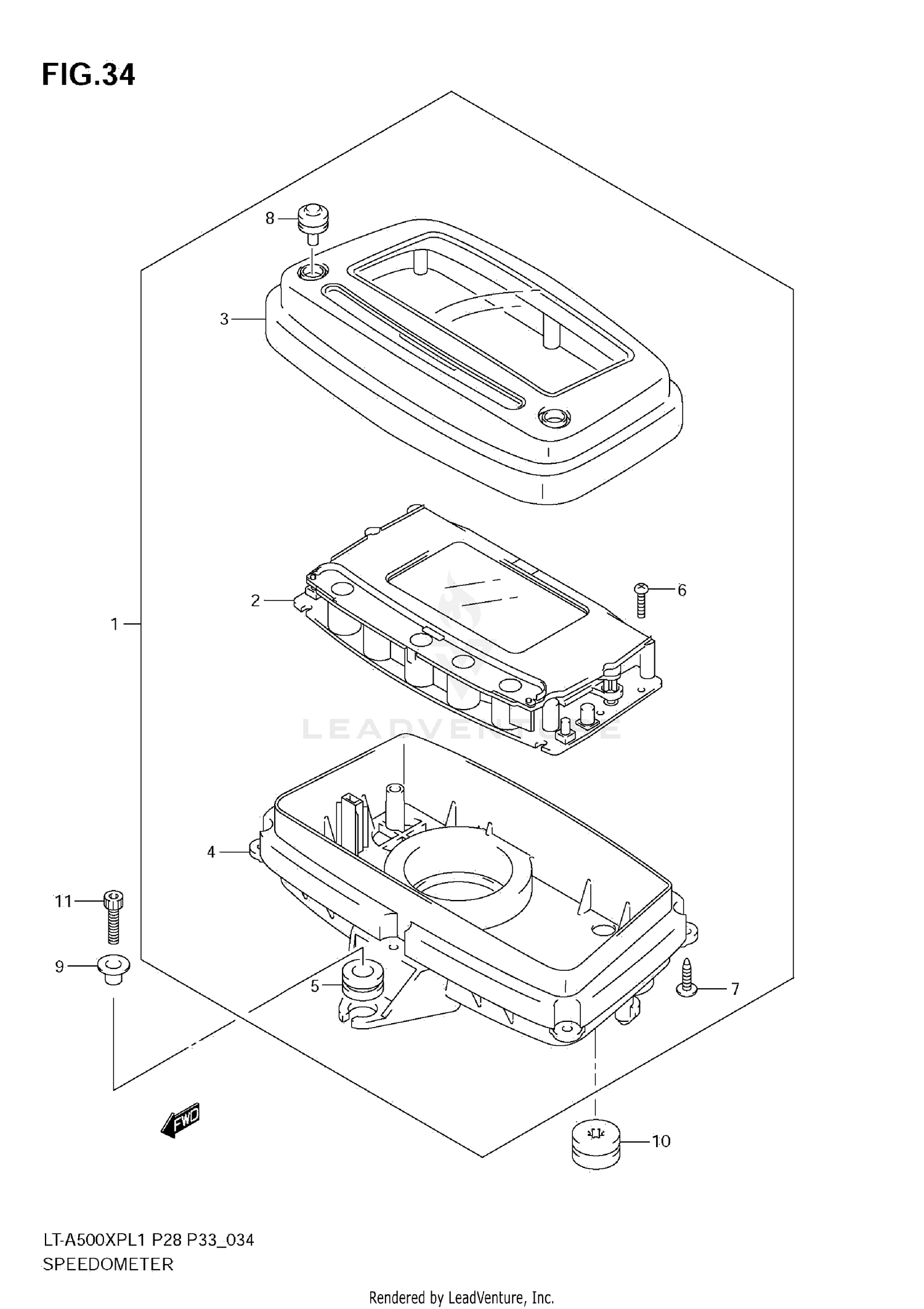 SPEEDOMETER (LT-A500XP L1 E28)