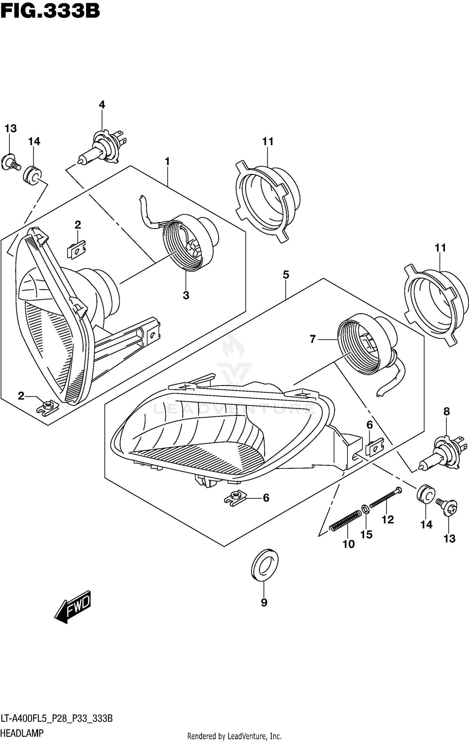 HEADLAMP (LT-A400FL5 P33)