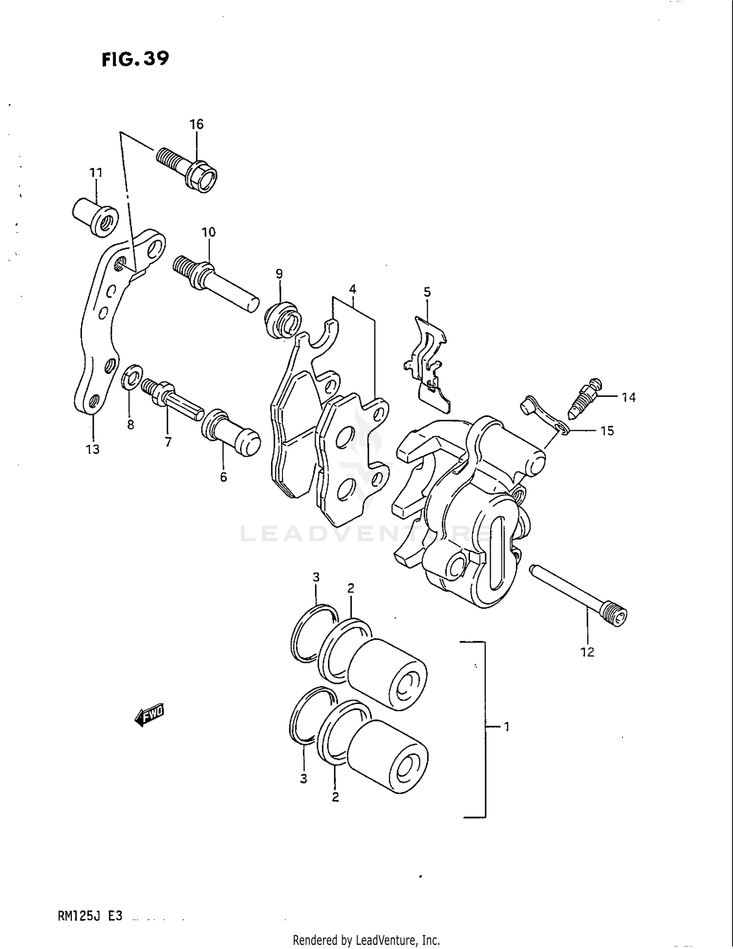 FRONT CALIPER (MODEL H/J)