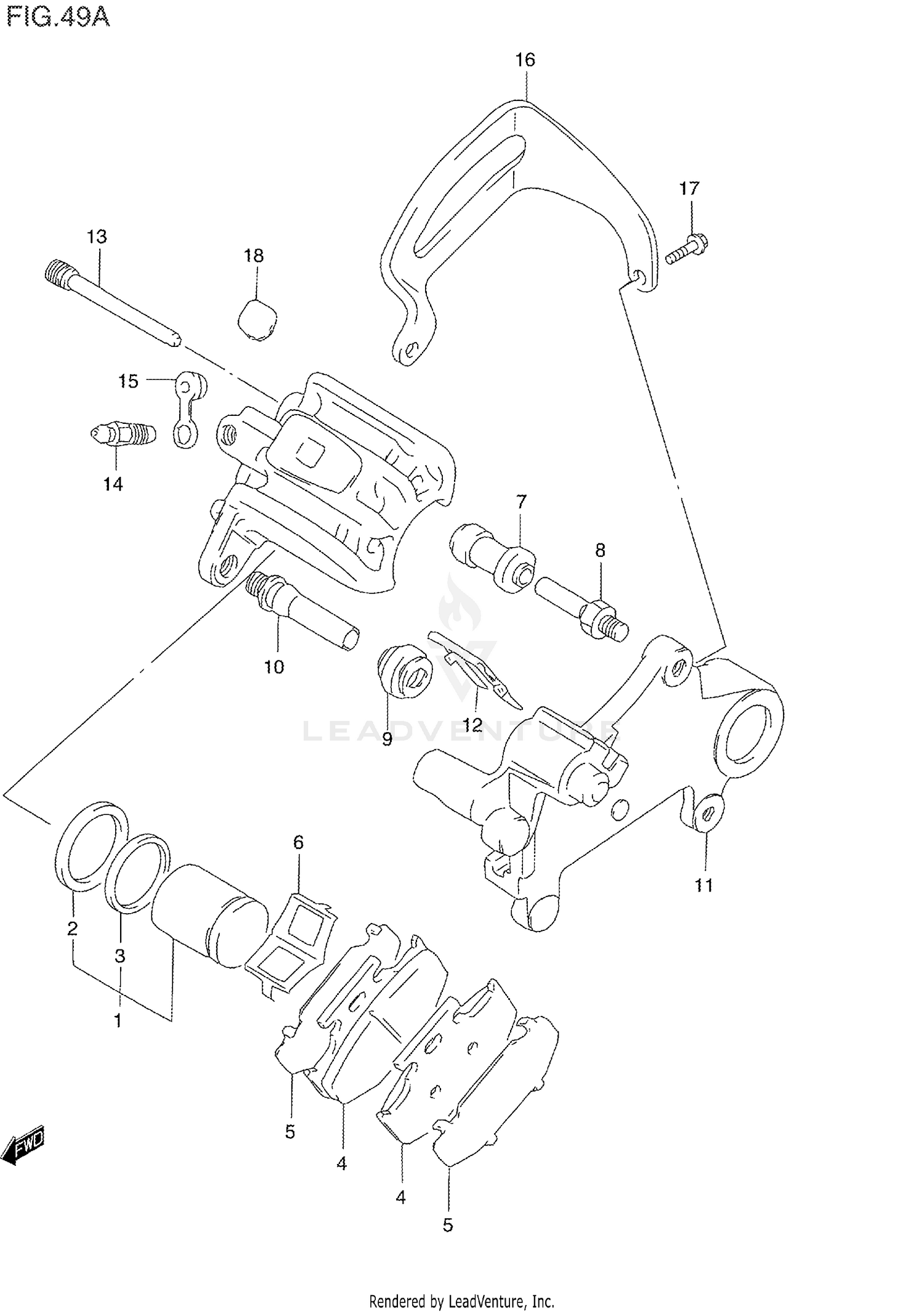 REAR CALIPER (MODEL N/P)
