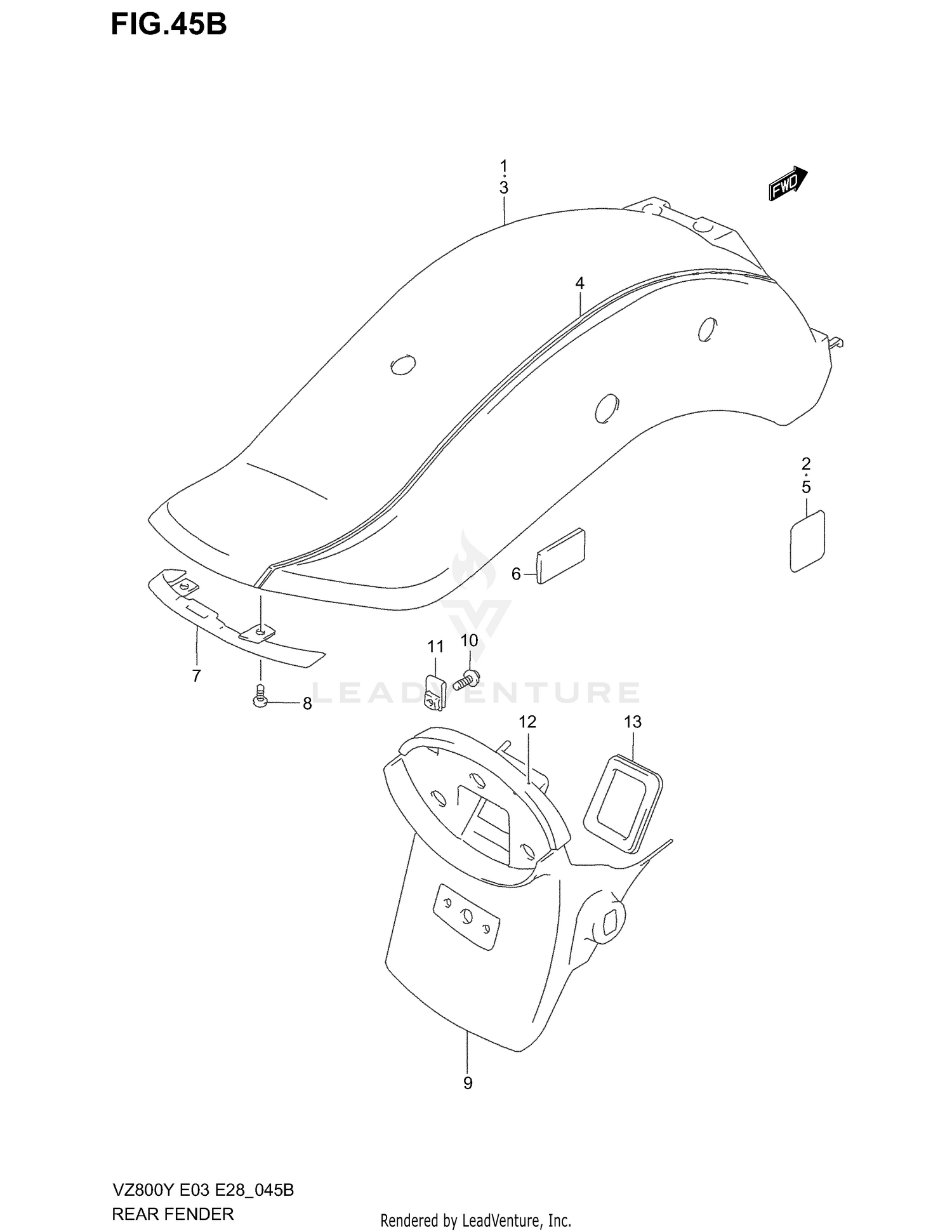 REAR FENDER (MODEL Y)