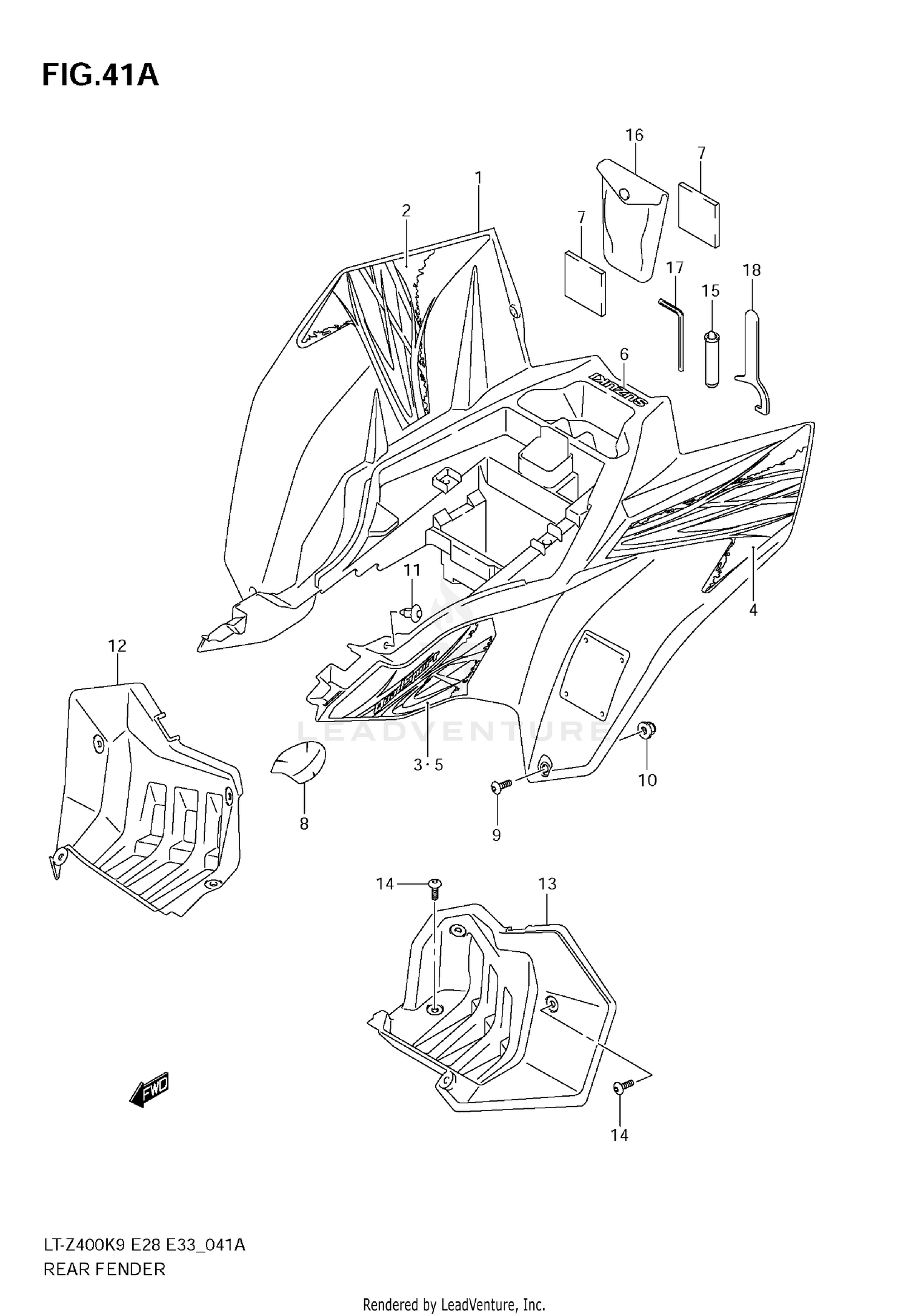 REAR FENDER (LT-Z400Z)