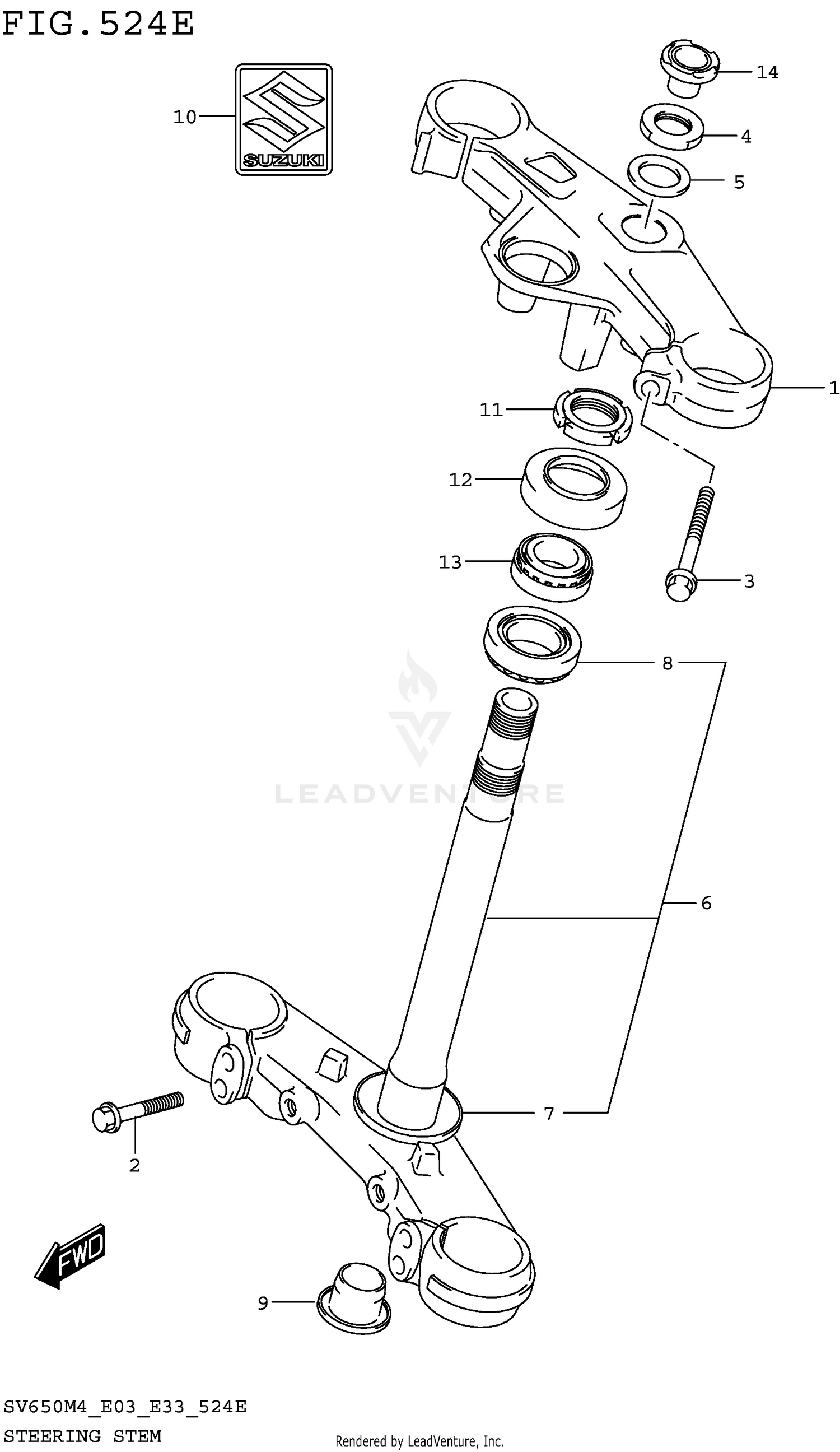 STEERING STEM (SV650XAM4 E28)