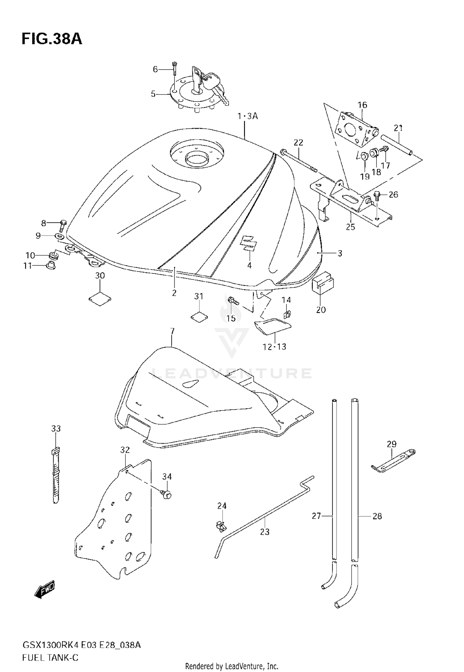 FUEL TANK (MODEL K5)