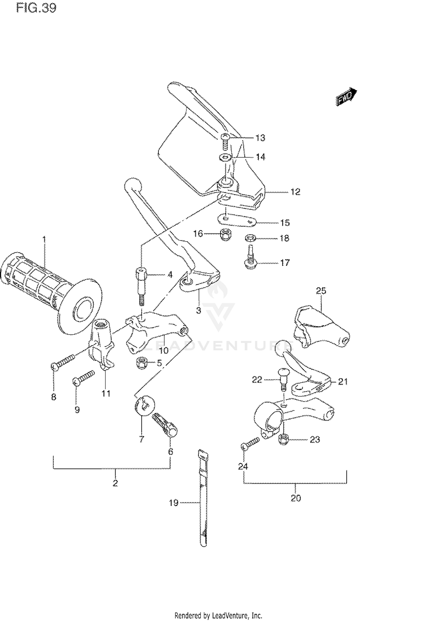 LEFT HANDLE LEVER (MODEL L/M/N/P)