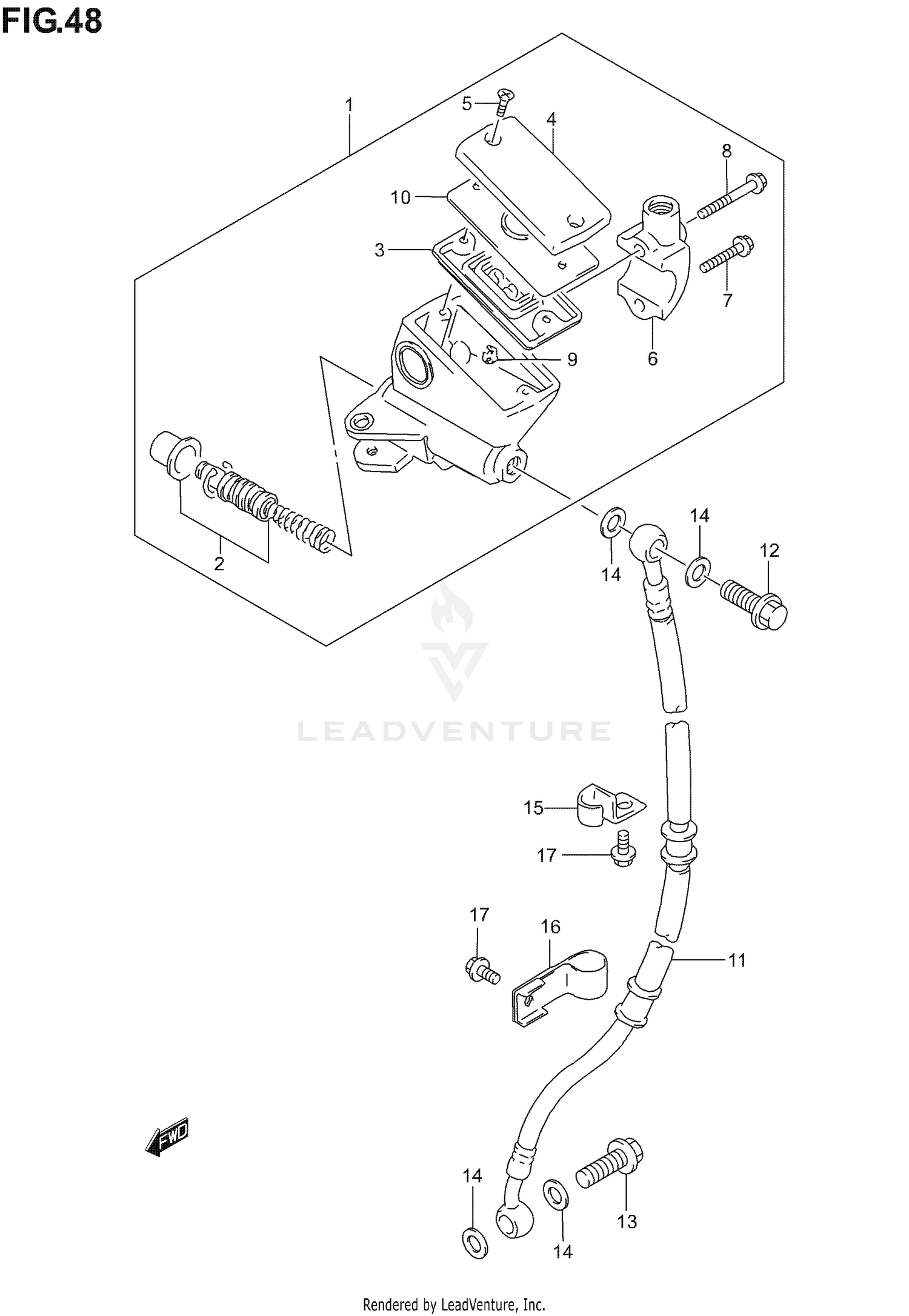 FRONT MASTER CYLINDER (NOT FOR U.S. MARKET)