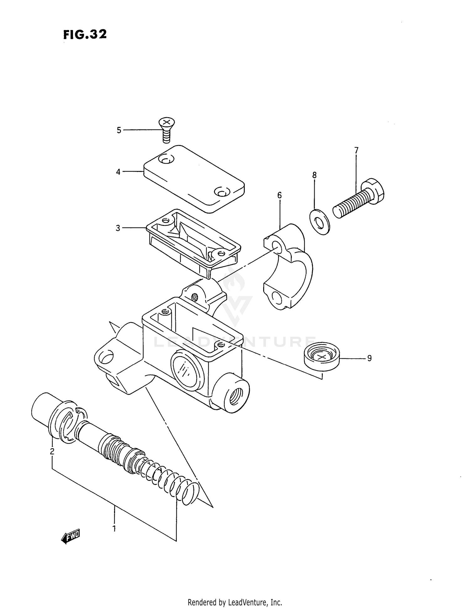 FRONT MASTER CYLINDER (MODEL G/H/J)