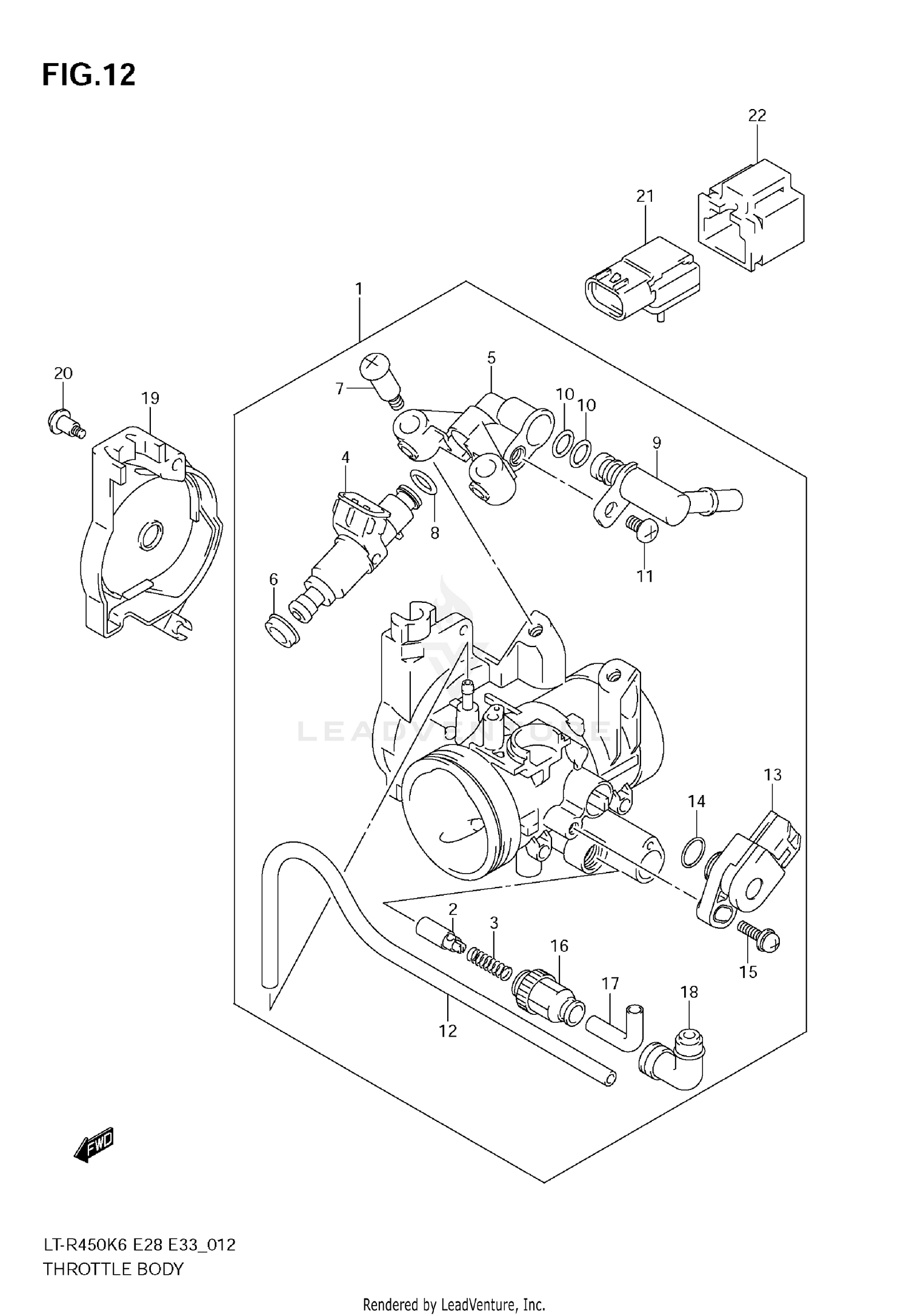 THROTTLE BODY (MODEL K6/K7/K8)