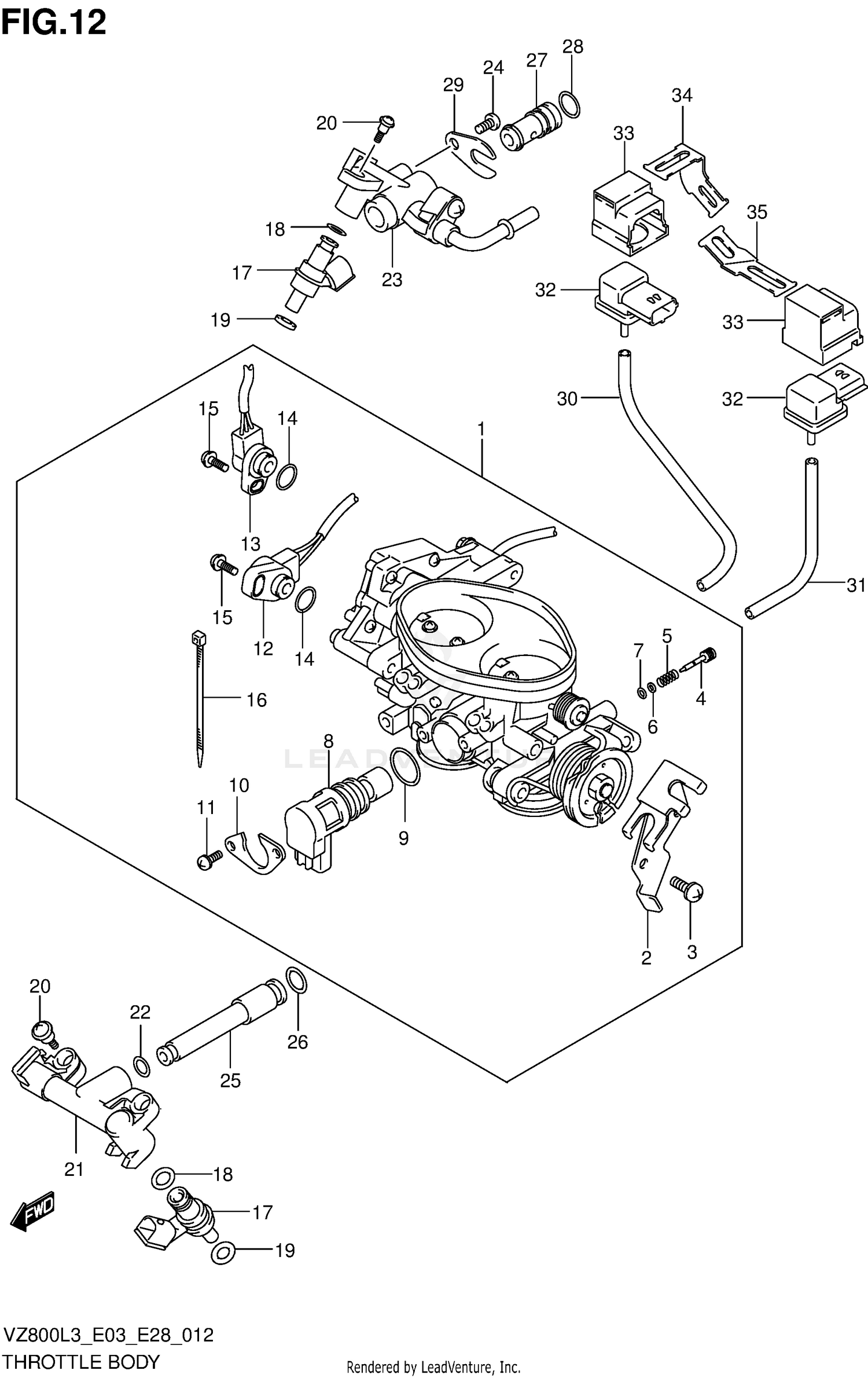 THROTTLE BODY (VZ800L3 E28)