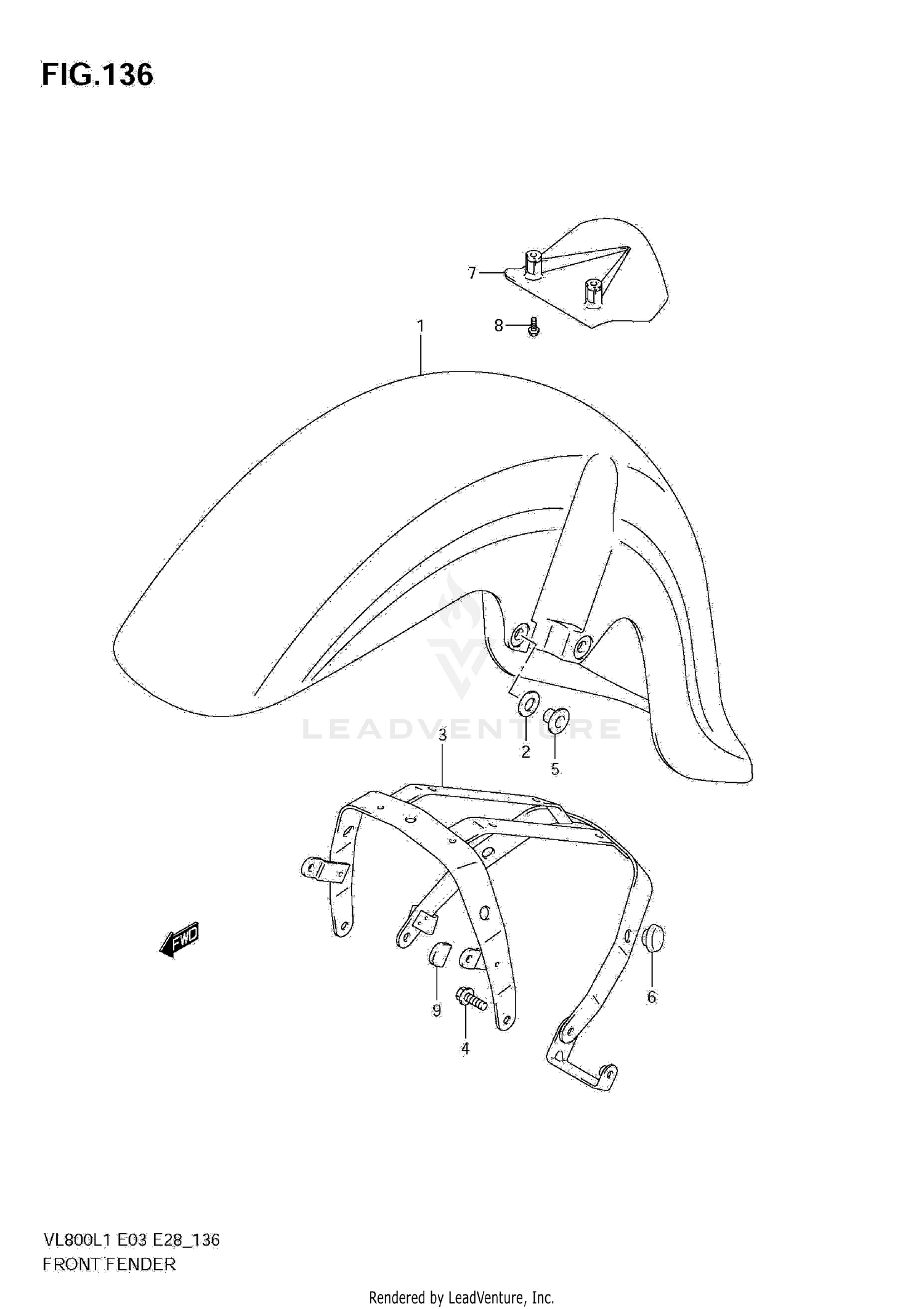 FRONT FENDER (VL800 E33)