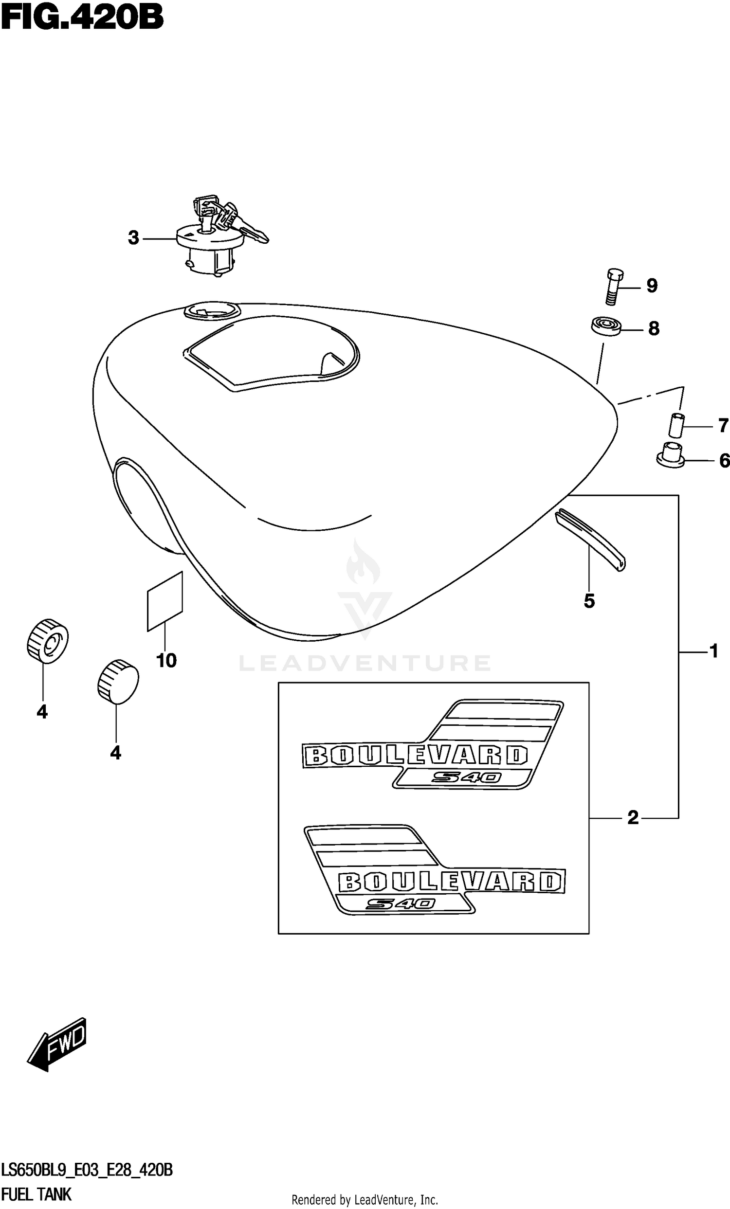 FUEL TANK (LS650BL9 E28)