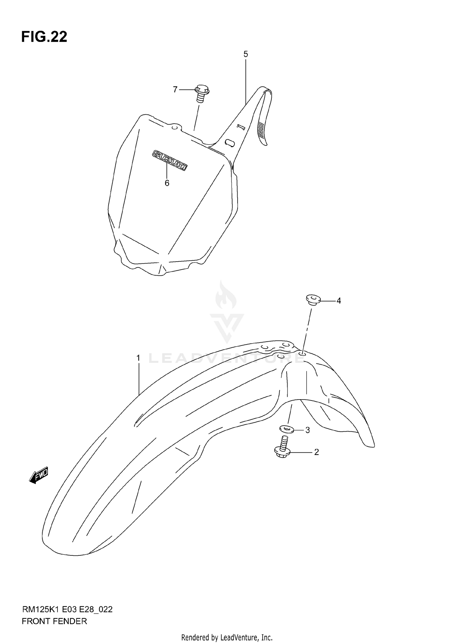 FRONT FENDER (MODEL K1/K2/K3)