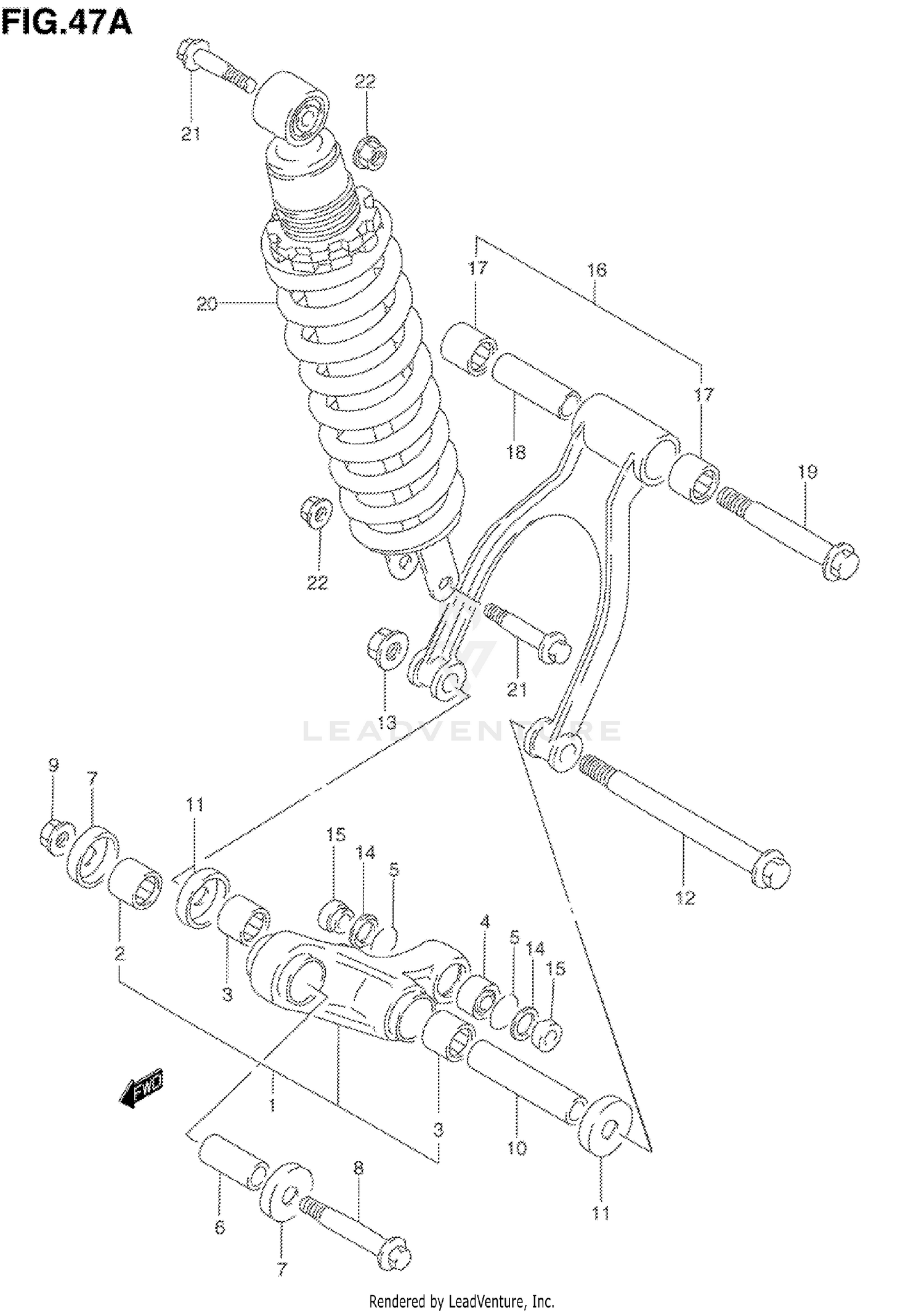 REAR CUSHION LEVER (MODEL R/S)