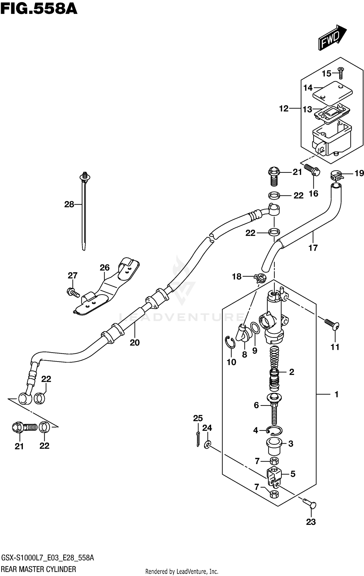 REAR MASTER CYLINDER (GSX-S1000L7 E33)
