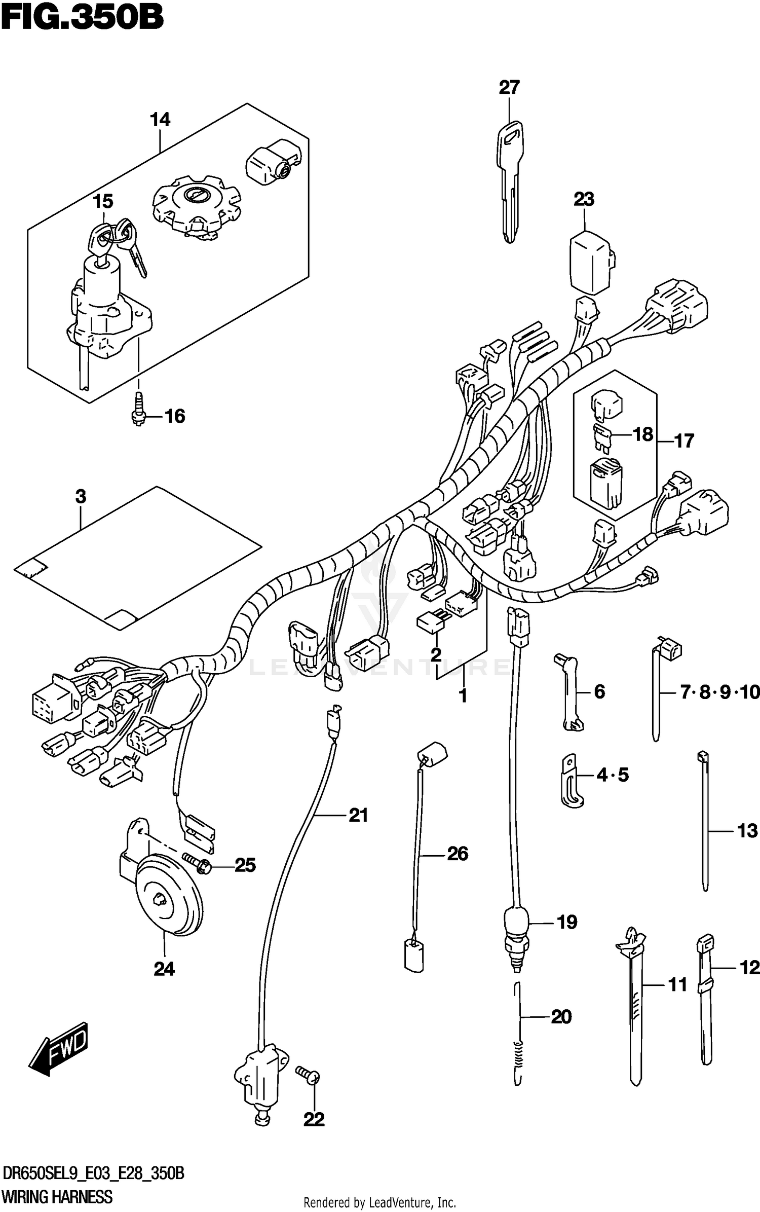 WIRING HARNESS (DR650SEL9 E28)