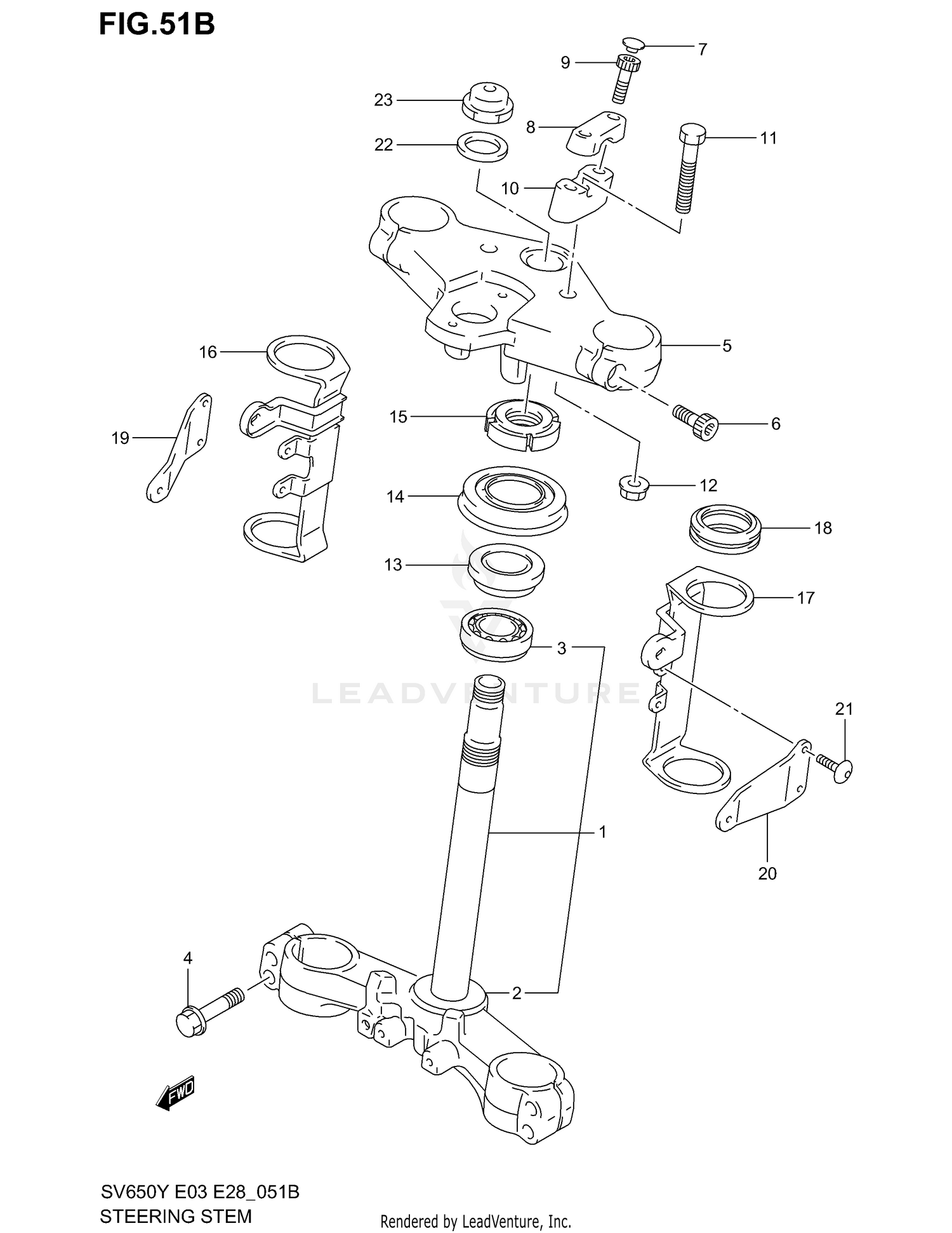 STEERING STEM (SV650K1 E3)