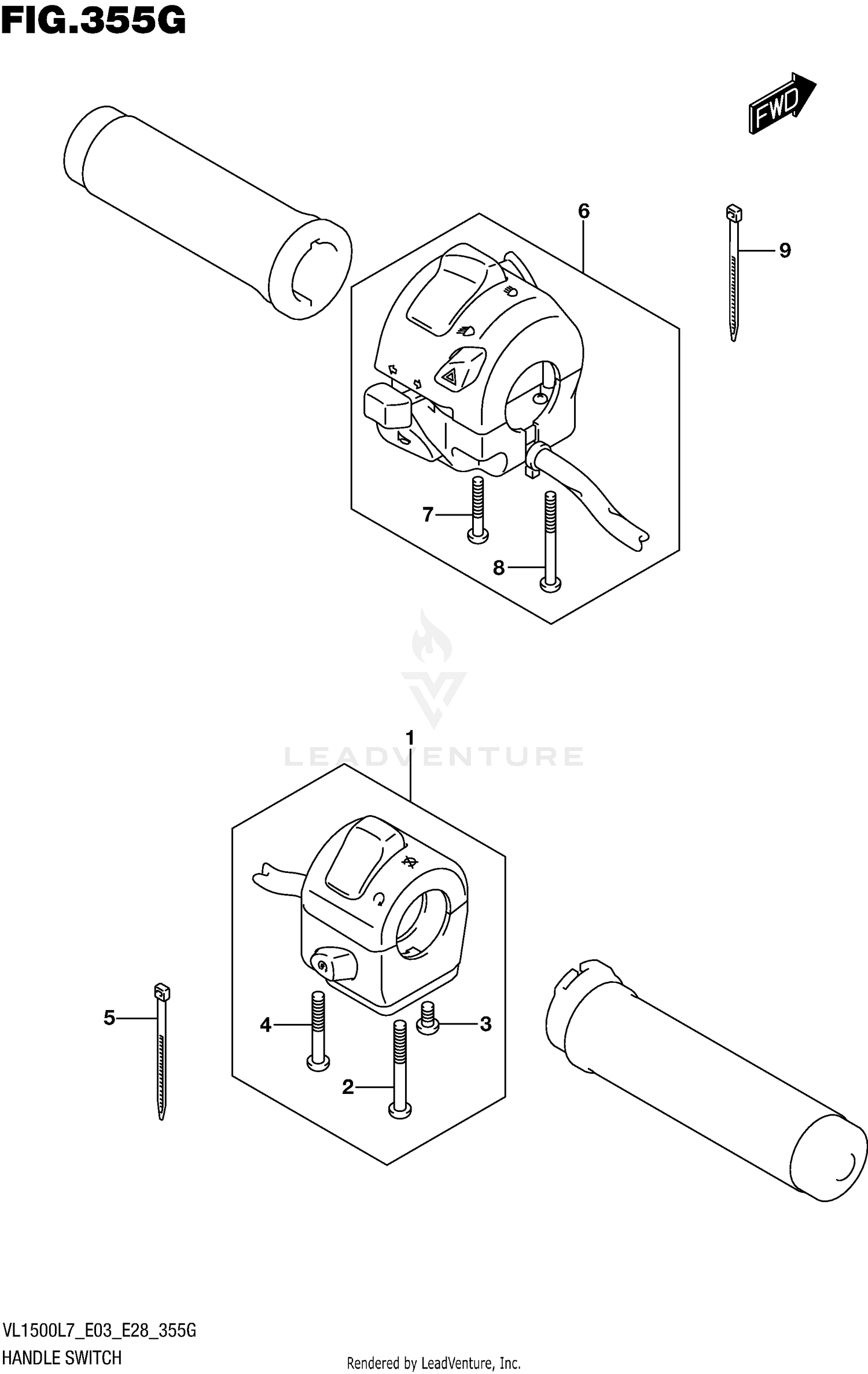 HANDLE SWITCH (VL1500TL7 E33)