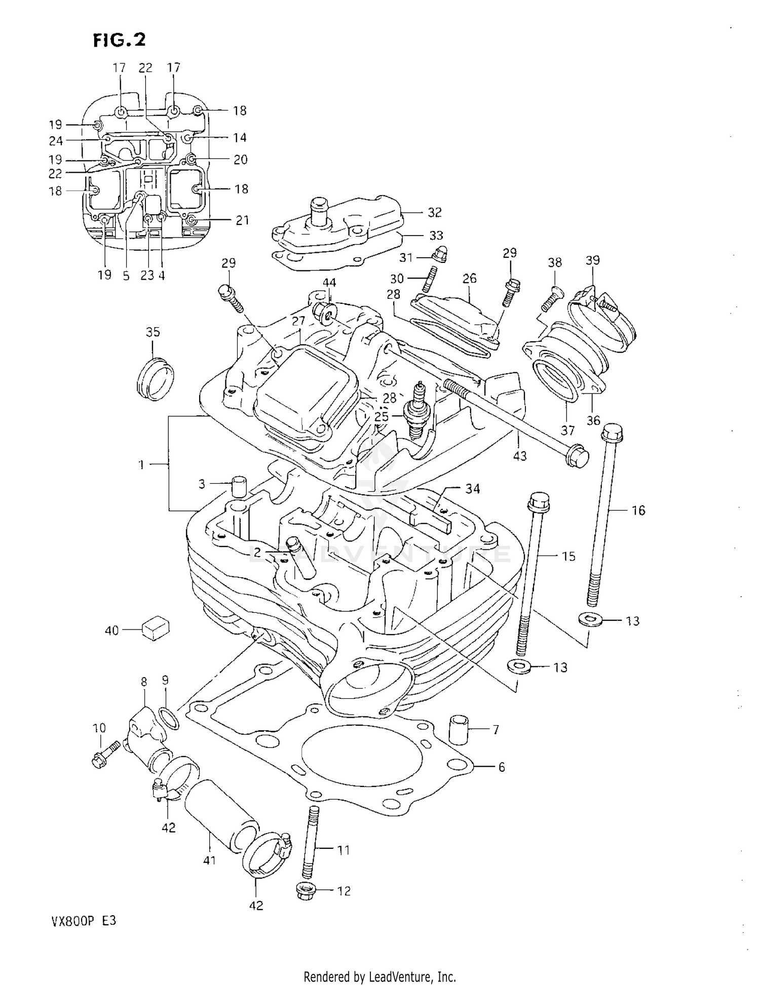 CYLINDER HEAD (REAR)