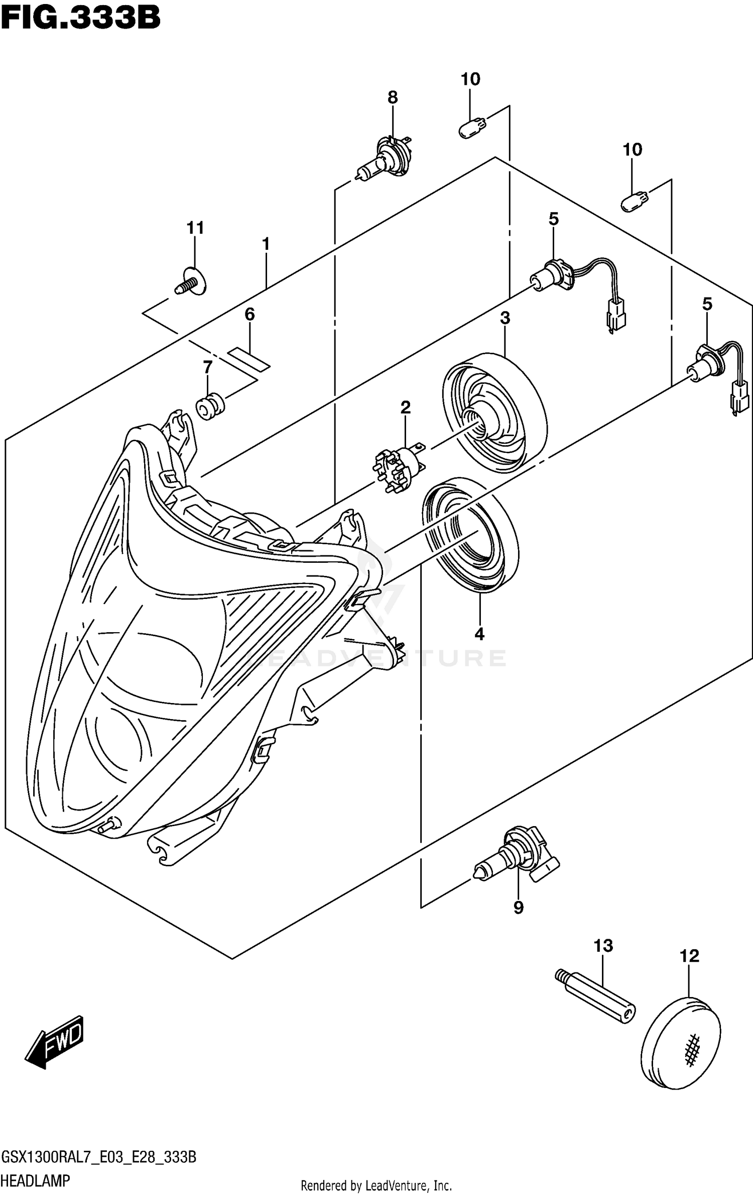 HEADLAMP (GSX1300RAL7 E28)