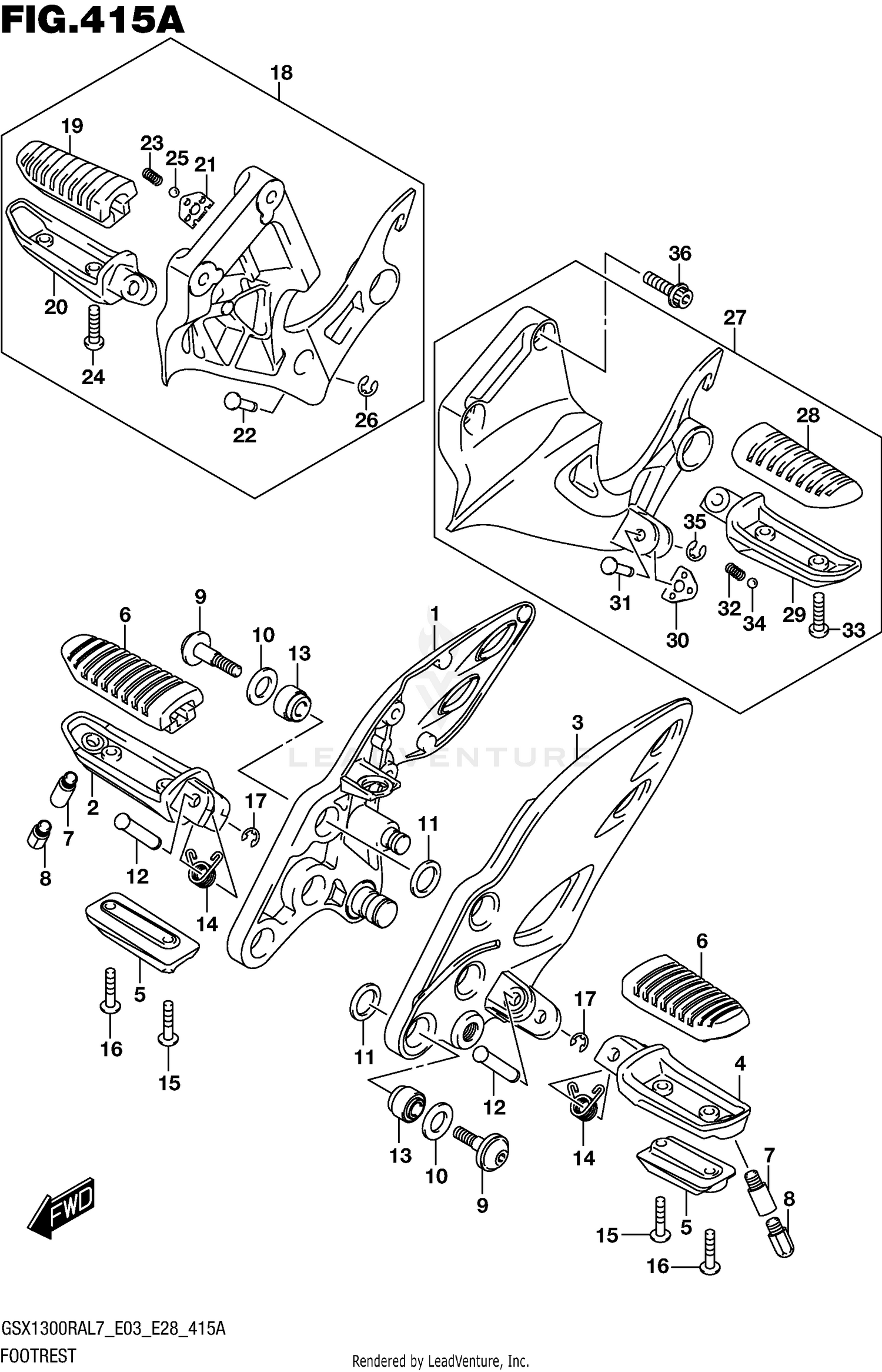 FOOTREST (GSX1300RAL7 E03)