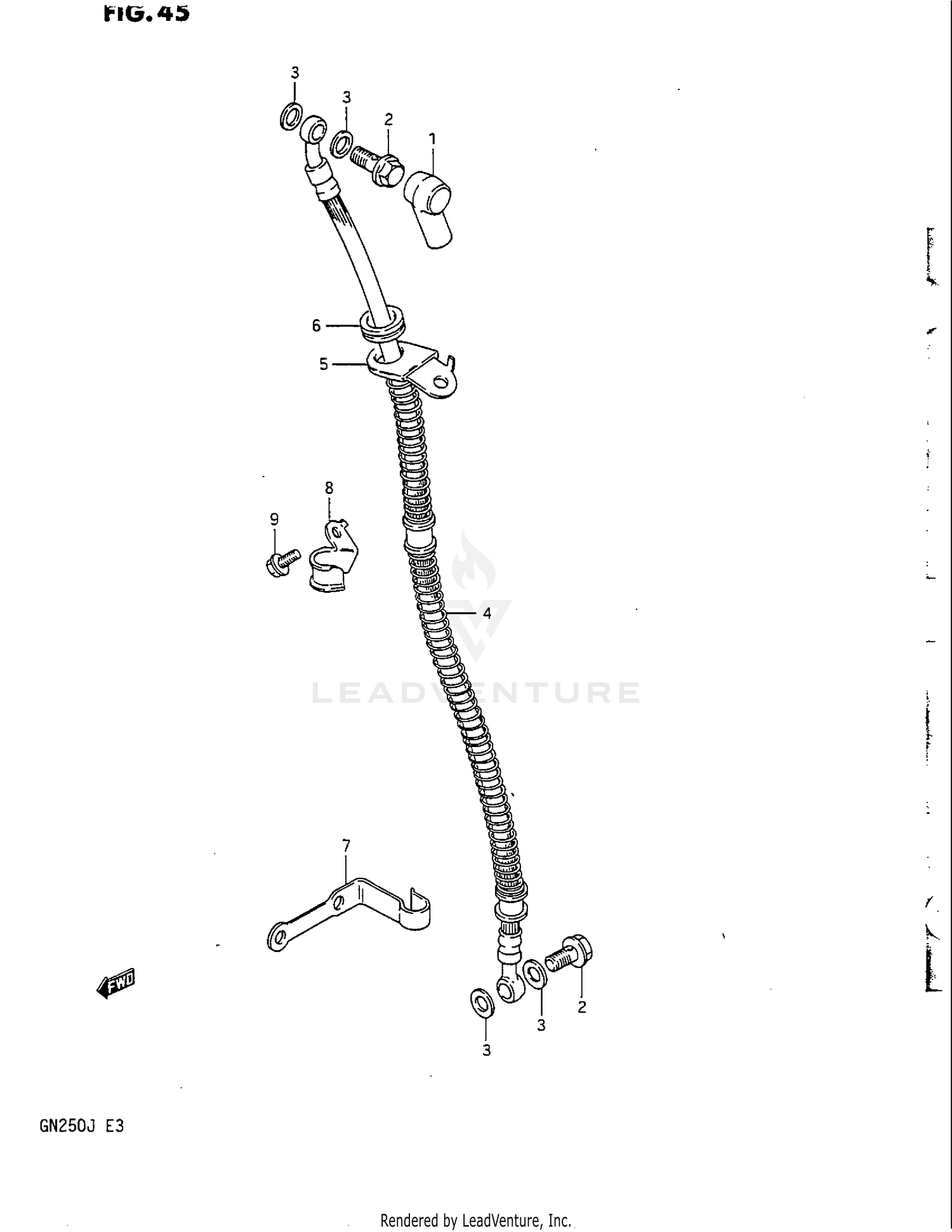 FRONT BRAKE HOSE (MODEL J)