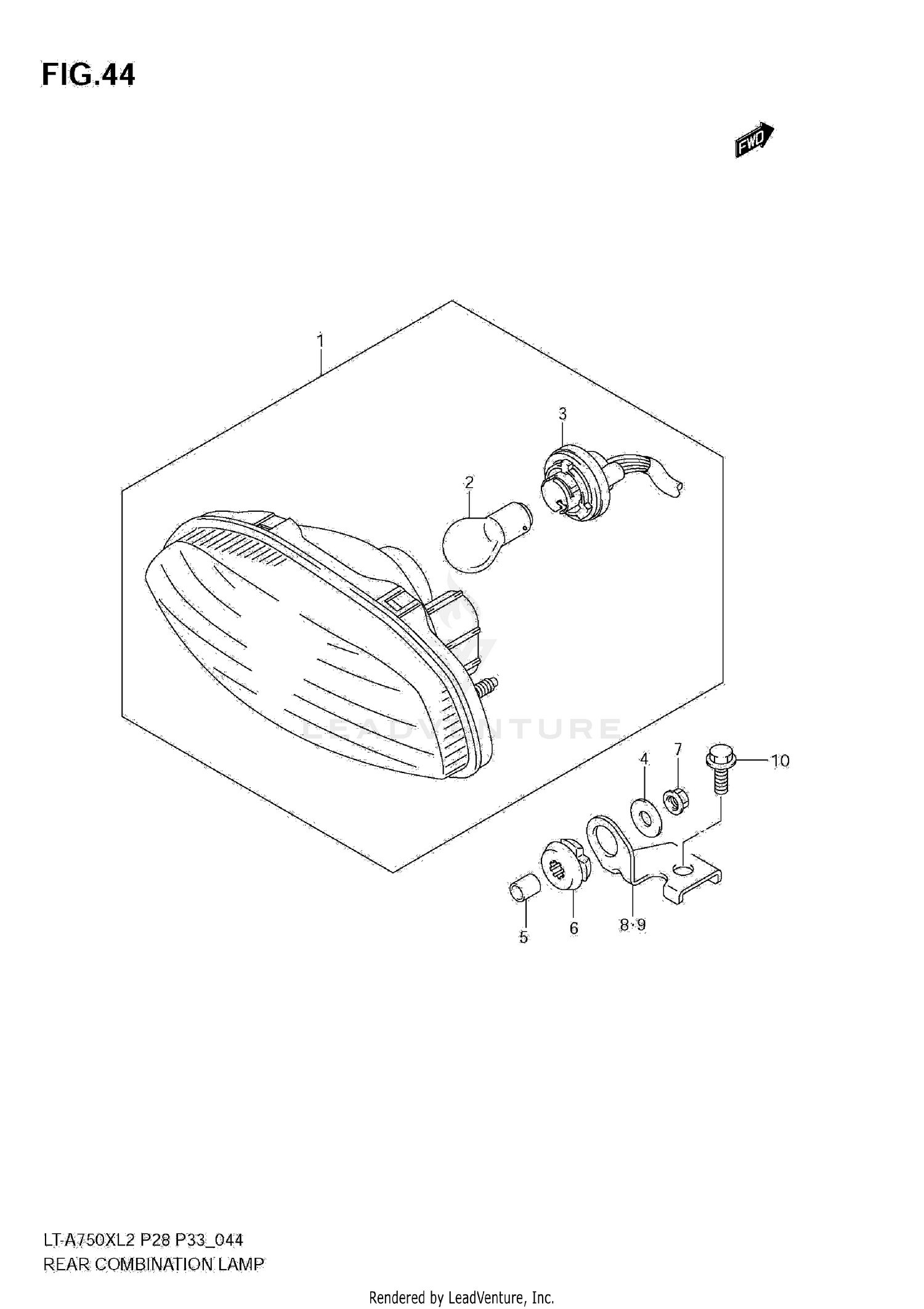 REAR COMBINATION LAMP (LT-A750X L2 E33)