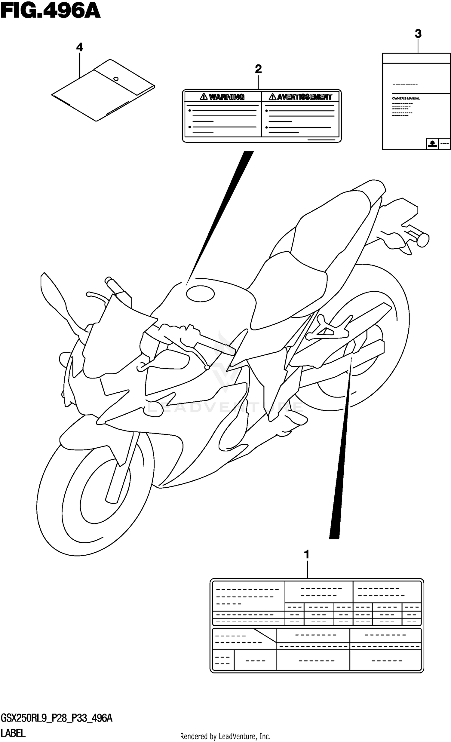 LABEL (GSX250RL9 P28)