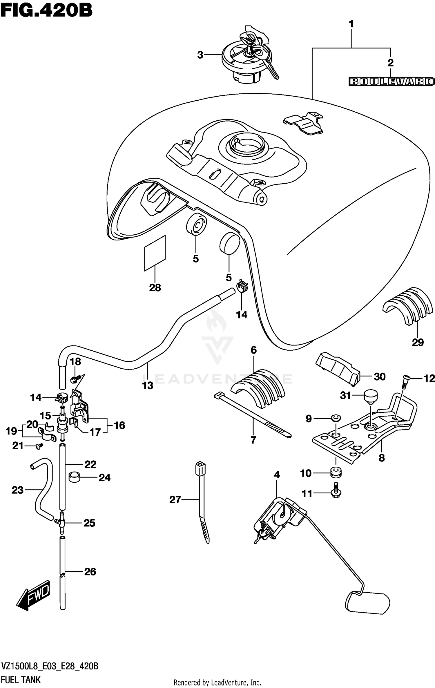 FUEL TANK (VZ1500L8 E28)