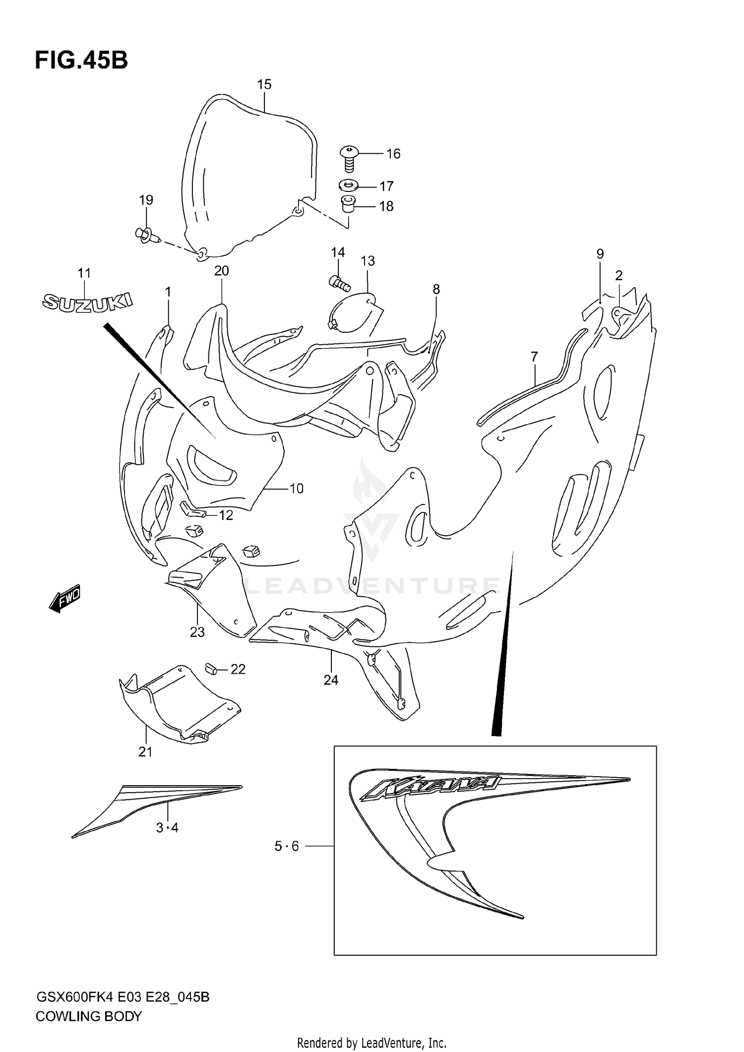 COWLING BODY (MODEL K6)