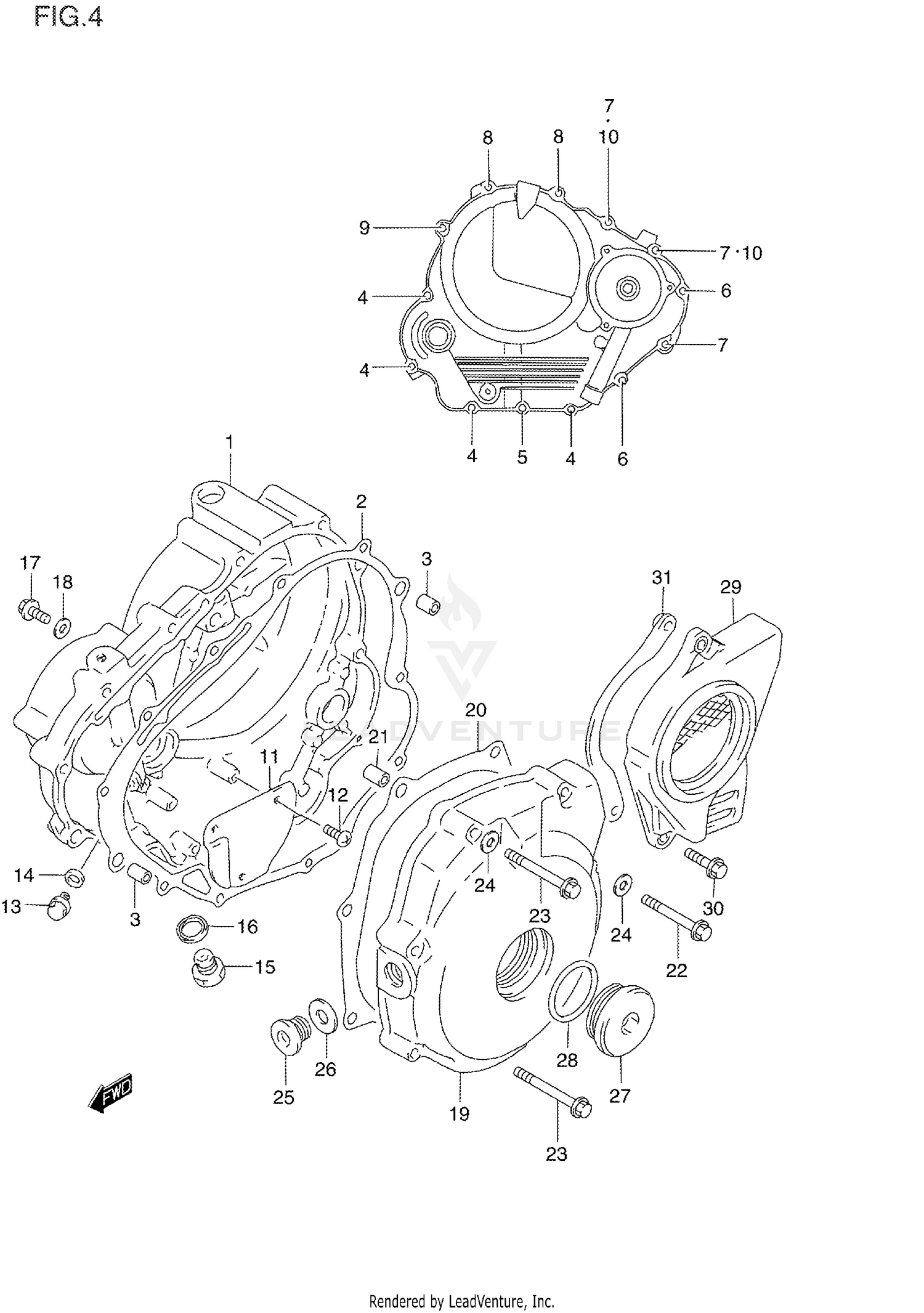 CRANKCASE COVER (MODEL L/M/N)