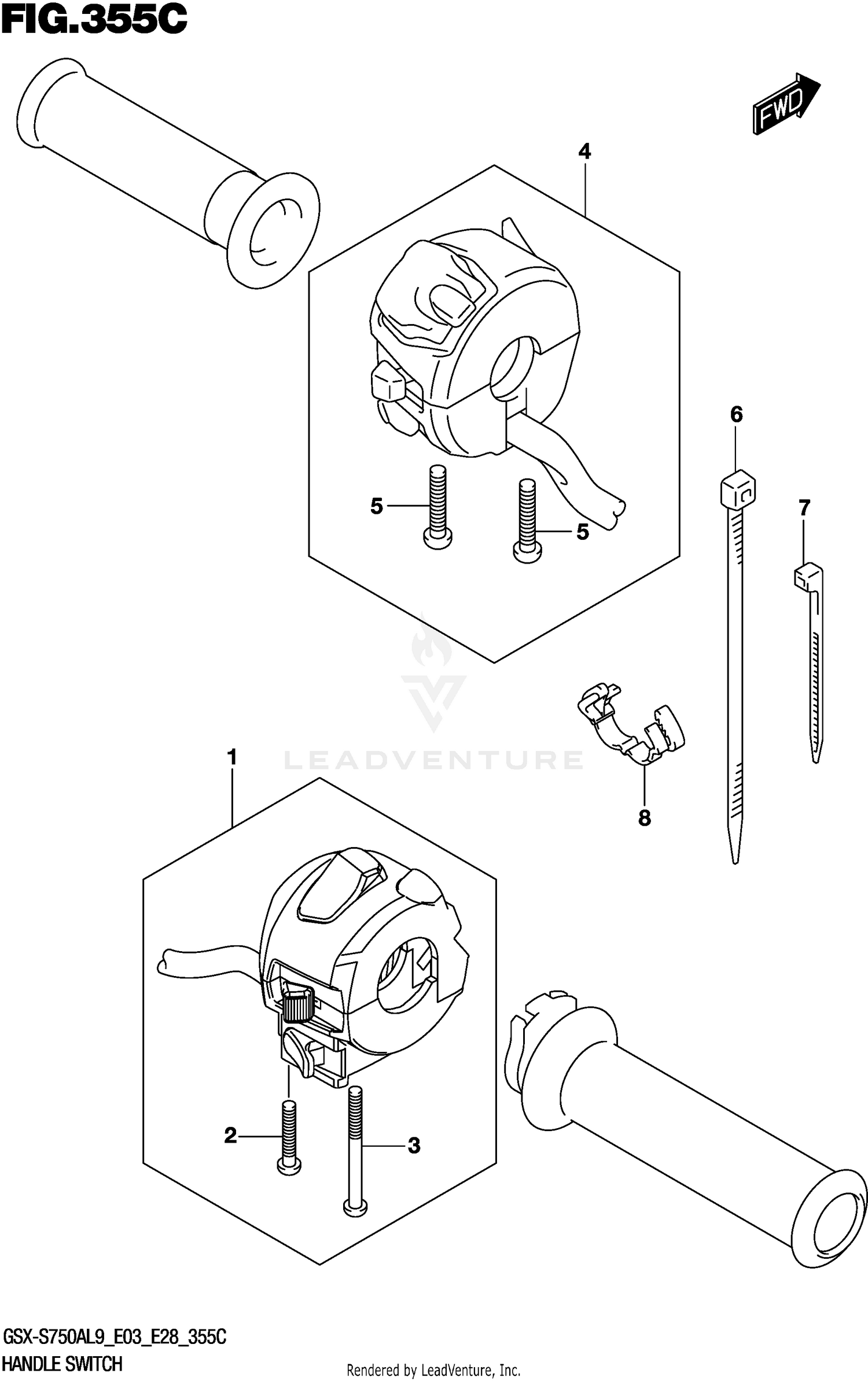 HANDLE SWITCH (GSX-S750AL9 E28)