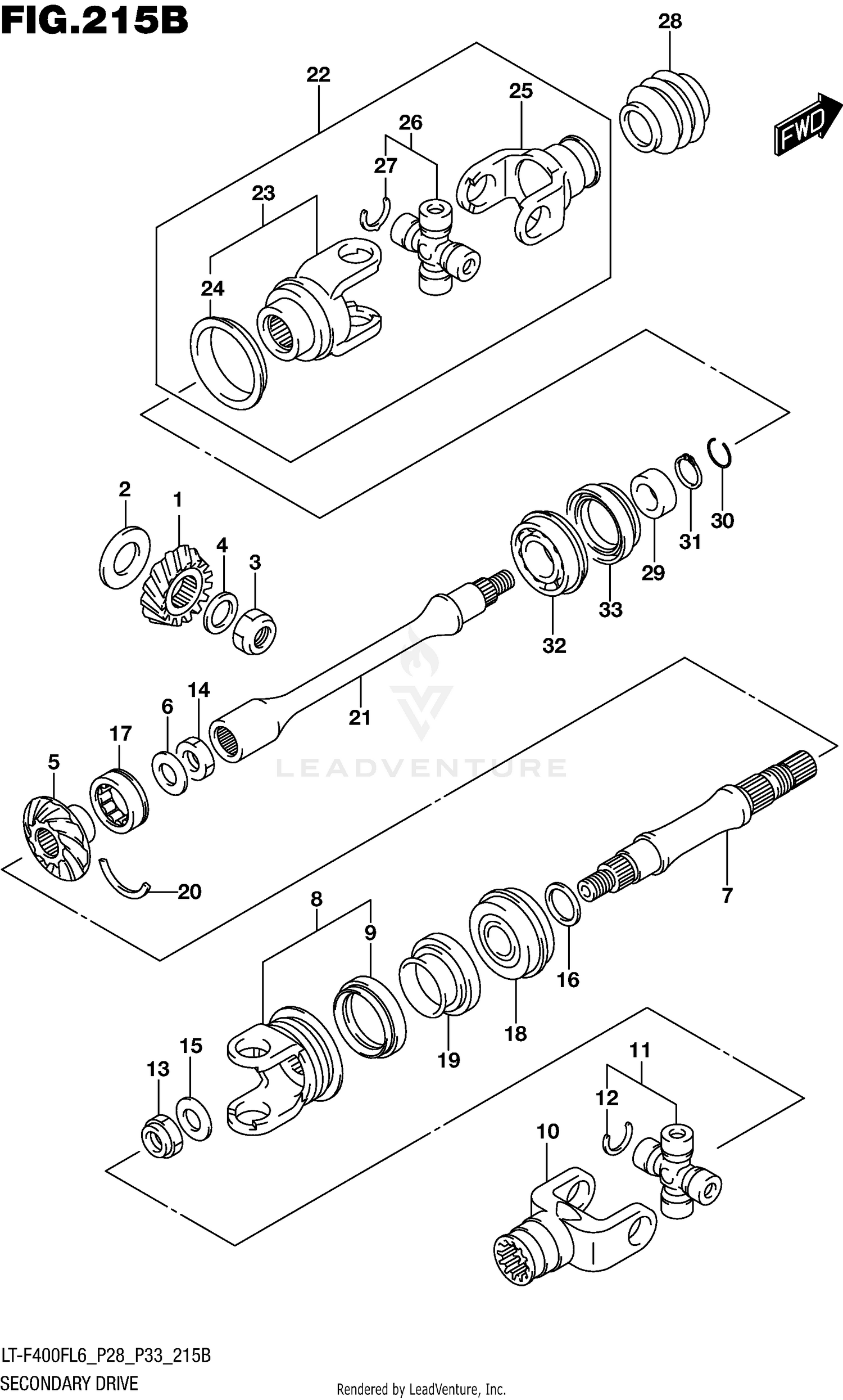 SECONDARY DRIVE (LT-F400FL6 P33)