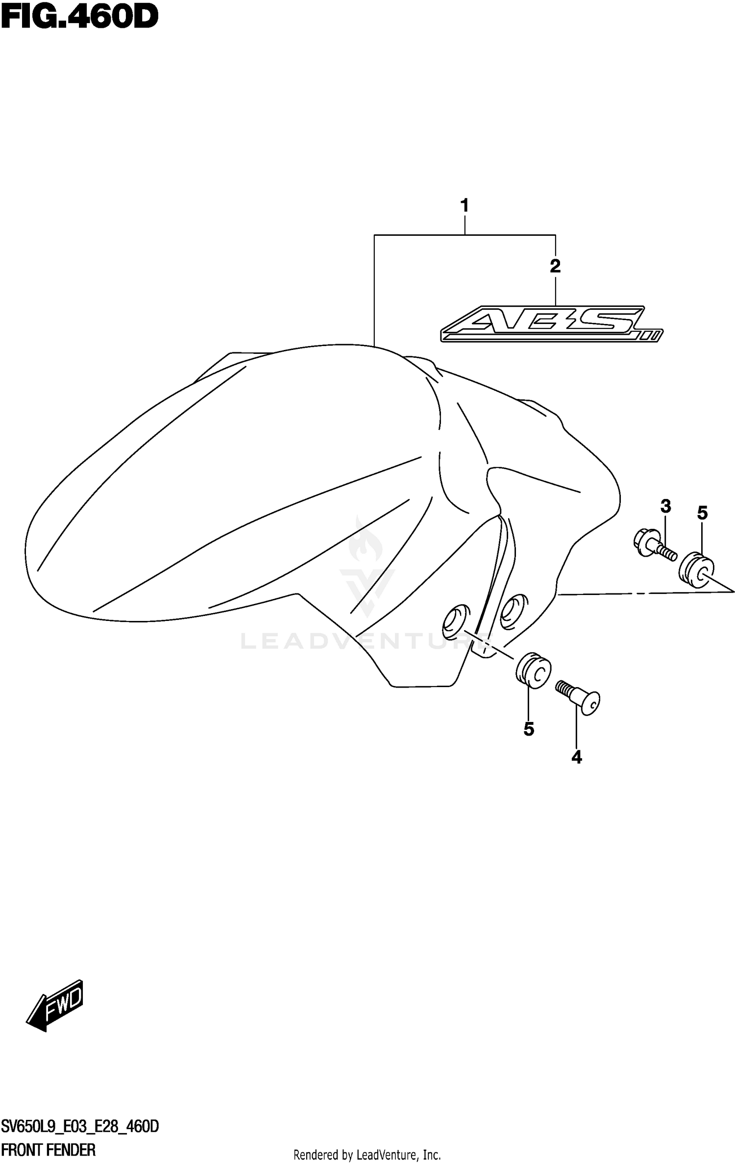 FRONT FENDER (SV650AL9 E33)