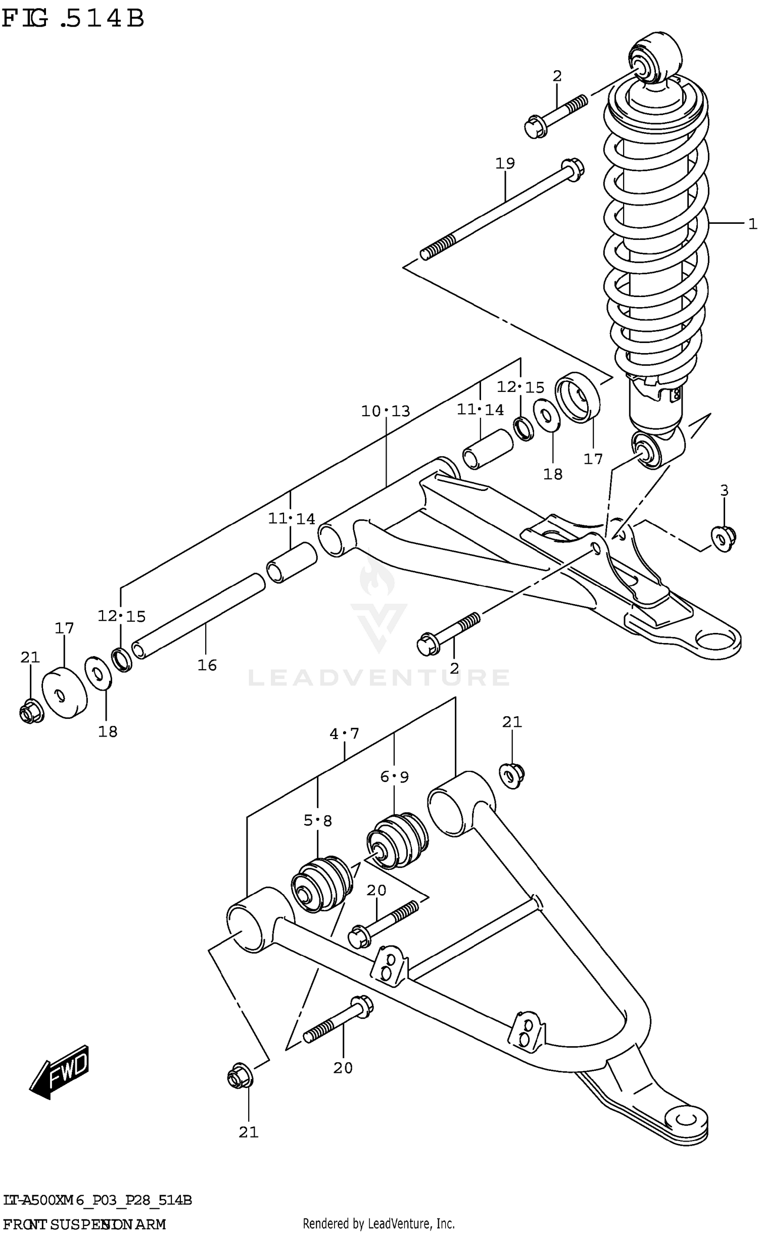 FRONT SUSPENSION ARM (LT-A500XP)